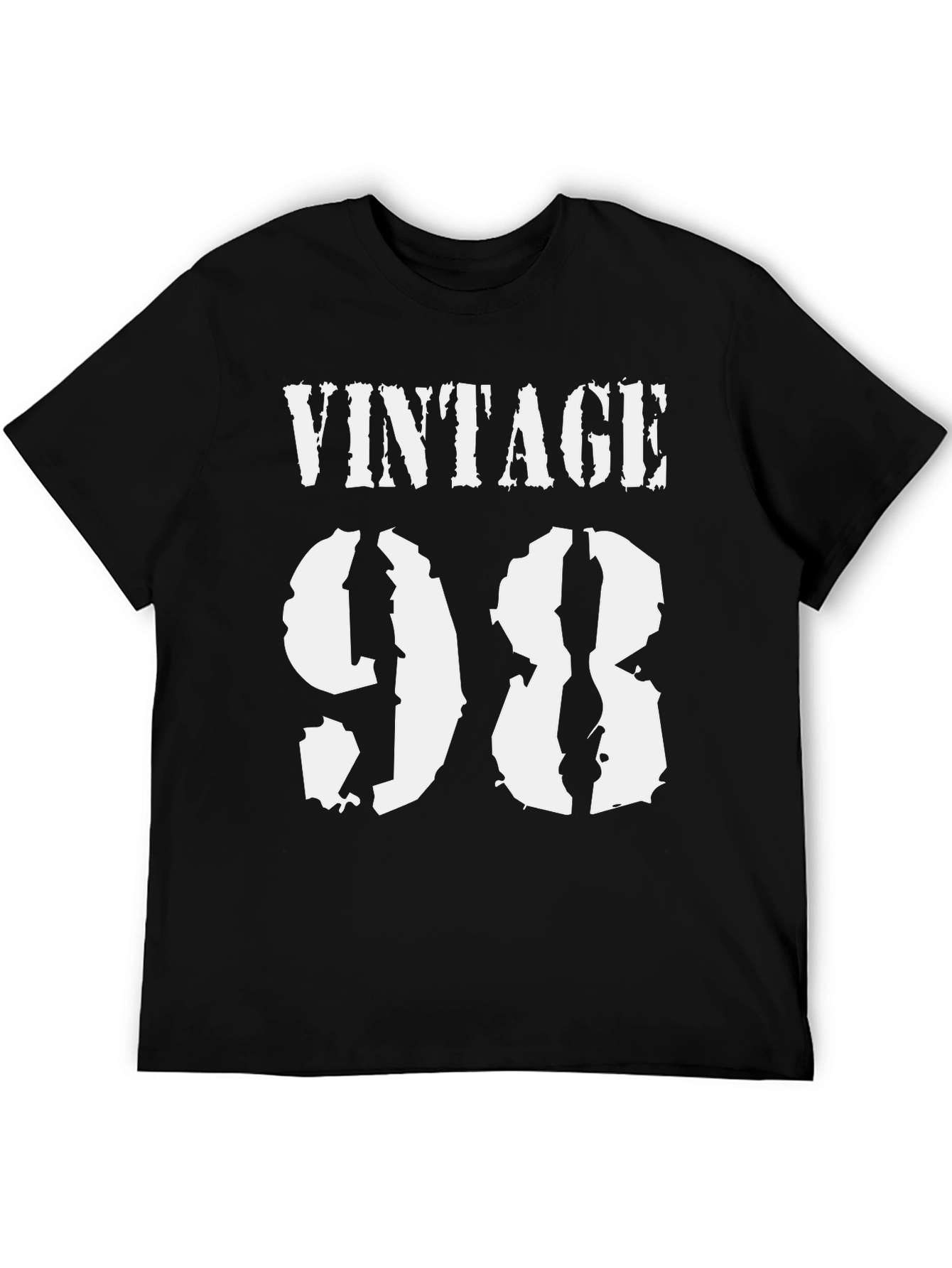 Black Vintage 98 Graphic Tee - Classic Birthday T-Shirt view 5