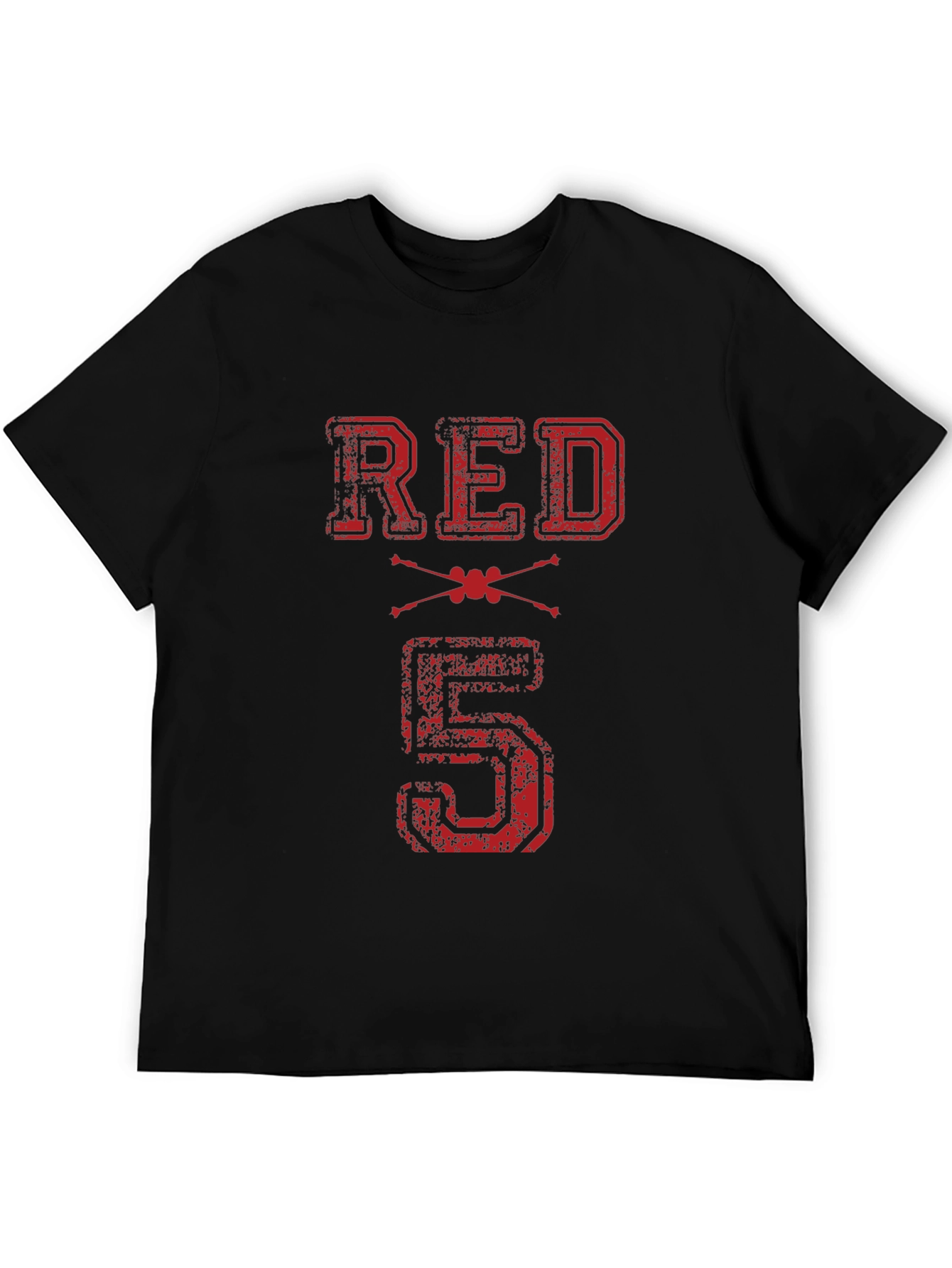Black Red 5 Graphic T-Shirt - Black Cotton Tee view 5
