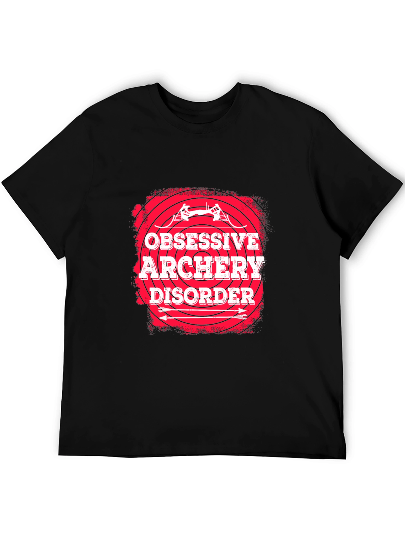 Black Obsessive Archery Disorder Black T-Shirt view 5