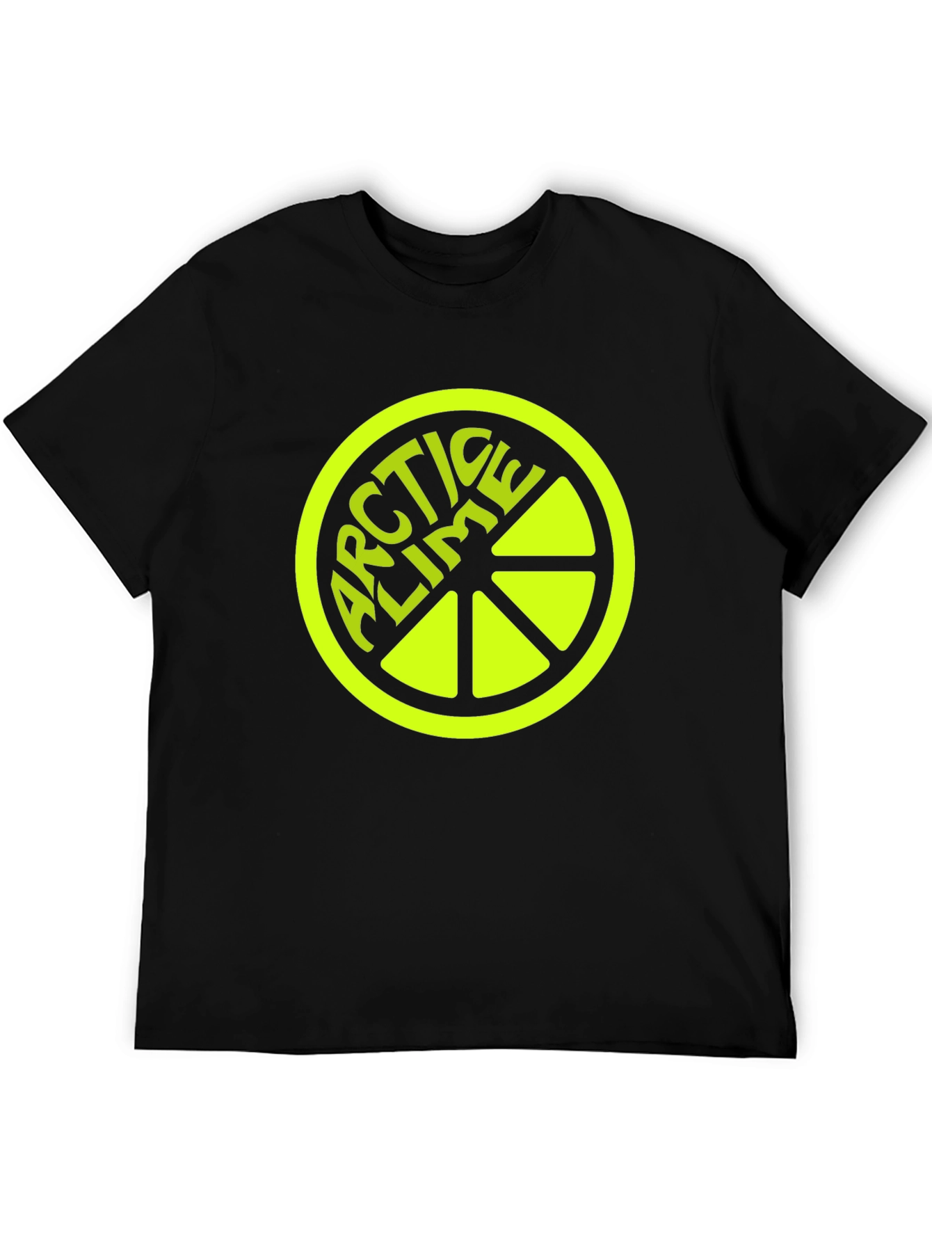 Black Arctic Lime Graphic Tee - Unisex Black T-Shirt view 5