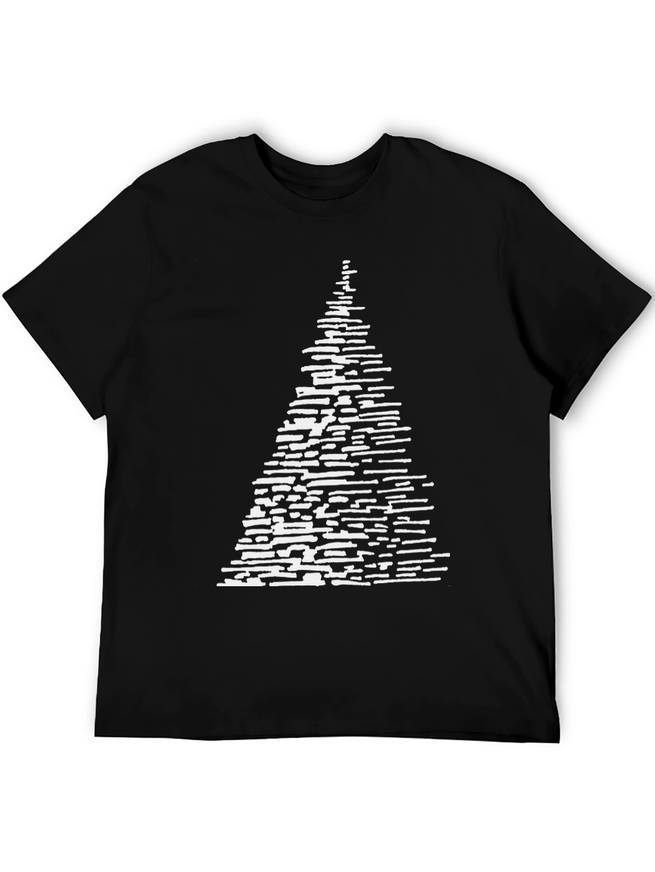 Black Abstract Christmas Tree T-Shirt view 5