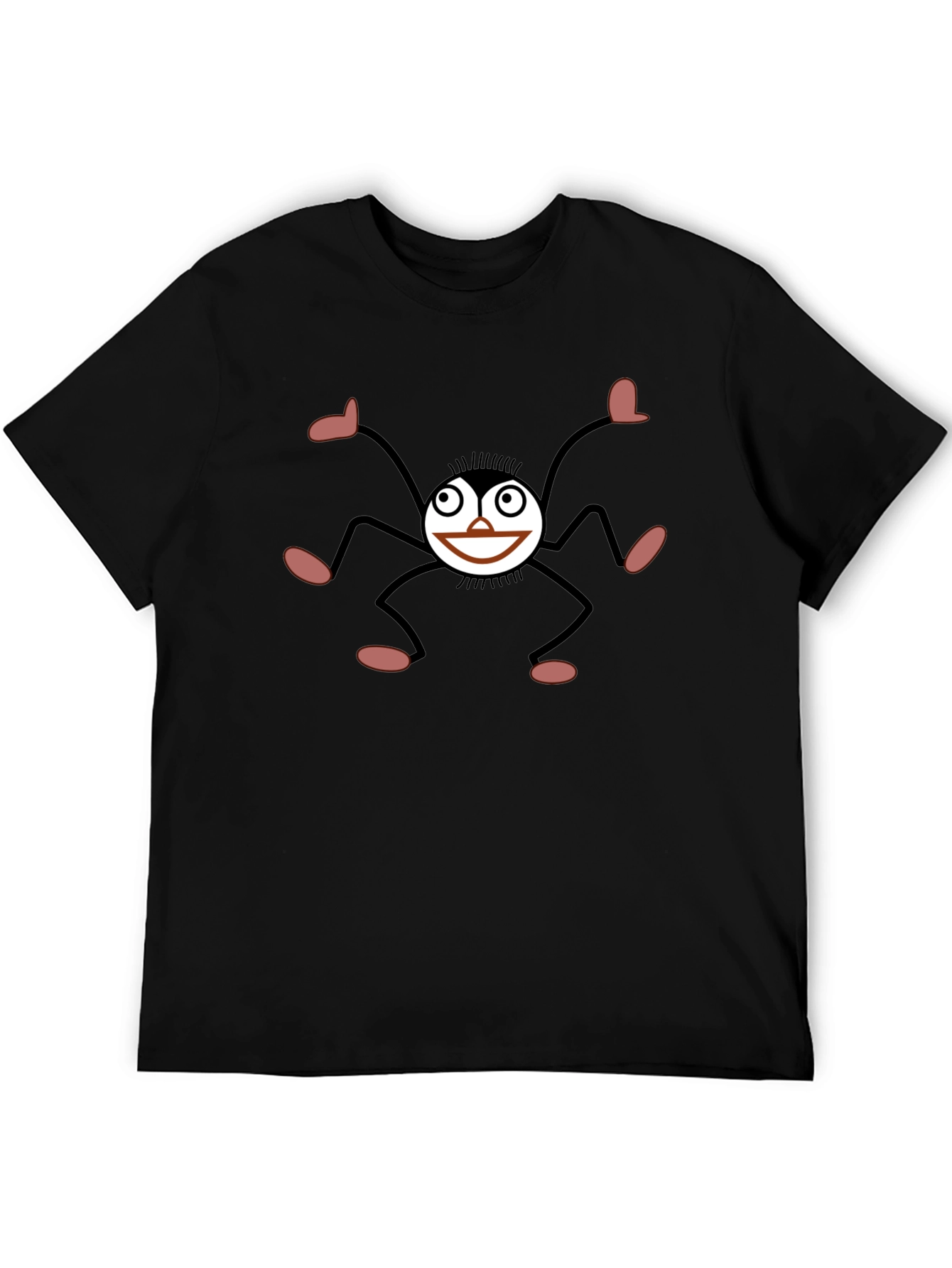 Black Funky Spider Graphic Black T-Shirt view 5