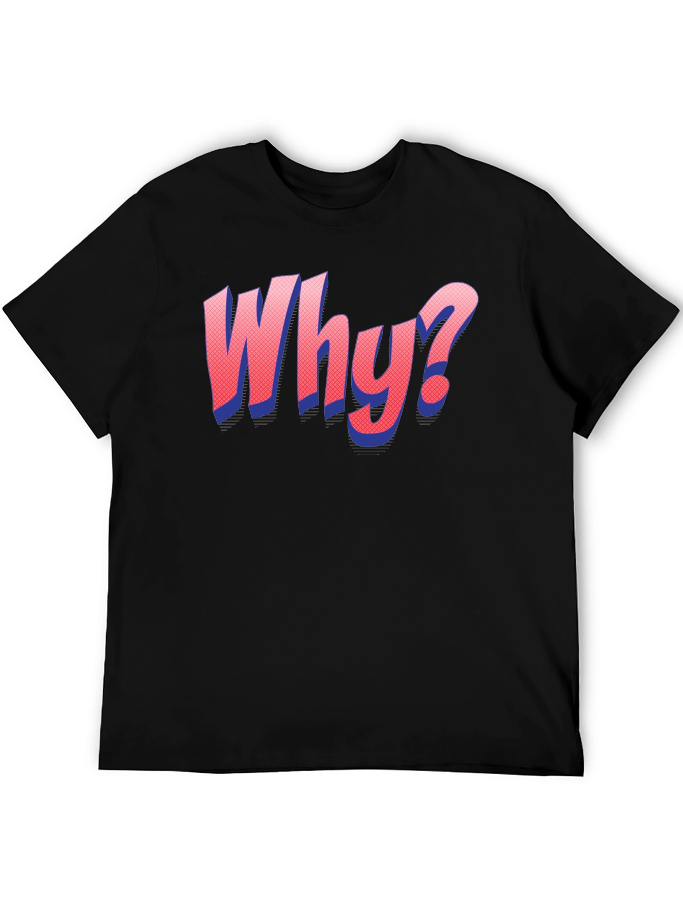 Black Why? Graphic T-Shirt - Statement Tee view 5