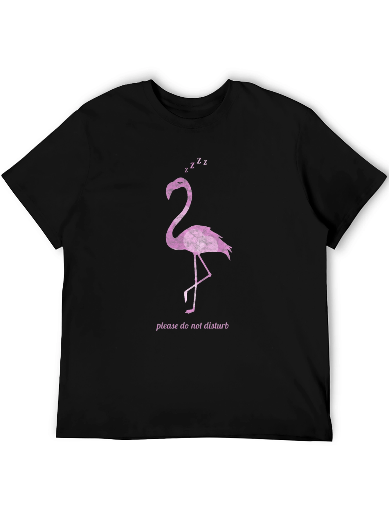 Black Sleeping Flamingo Graphic Tee view 5