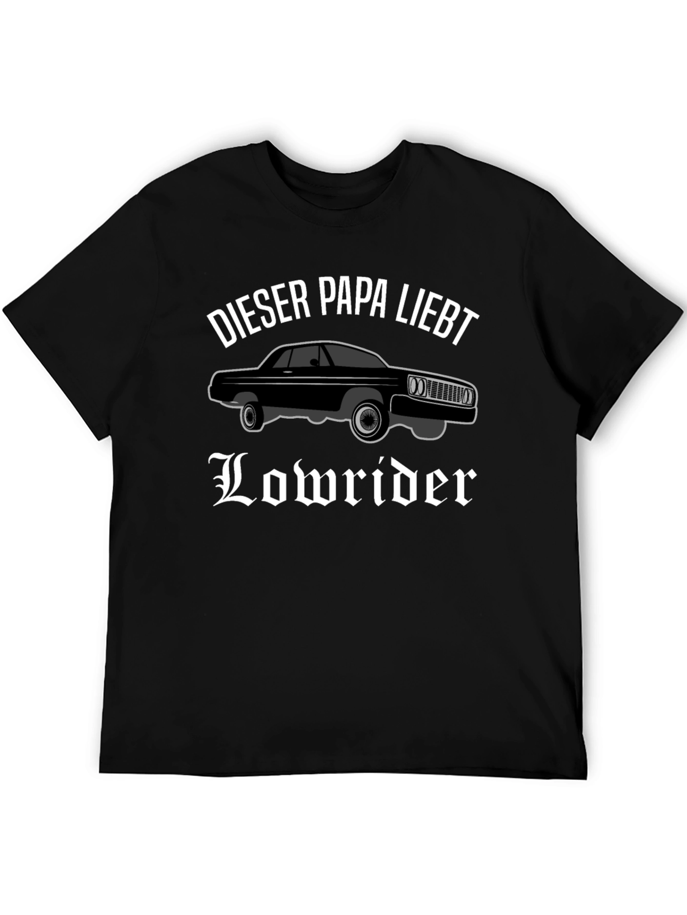 Black Lowrider Dad T-Shirt - Black Car Lover Tee view 5