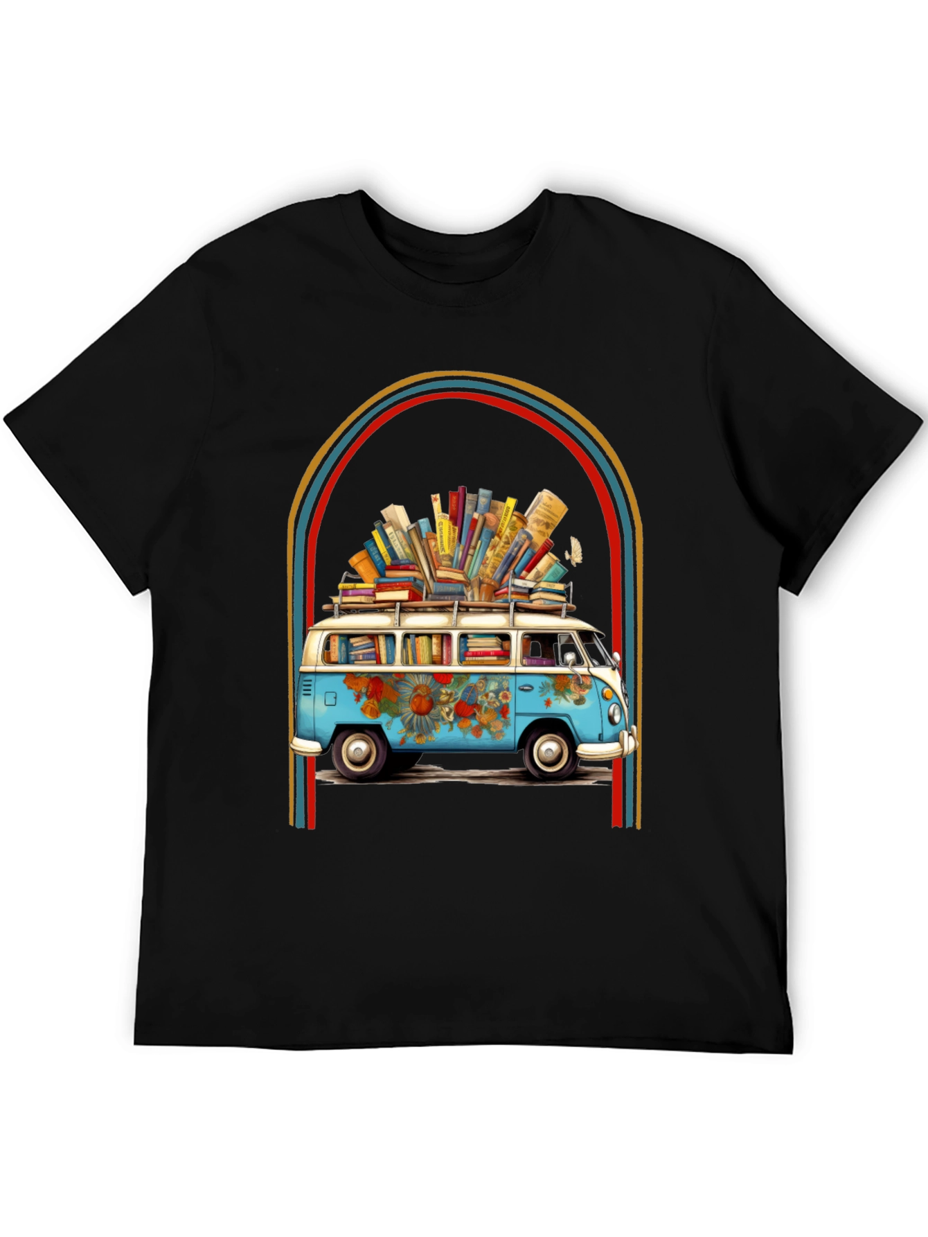 Black Book Lover Retro Van Graphic Tee view 5