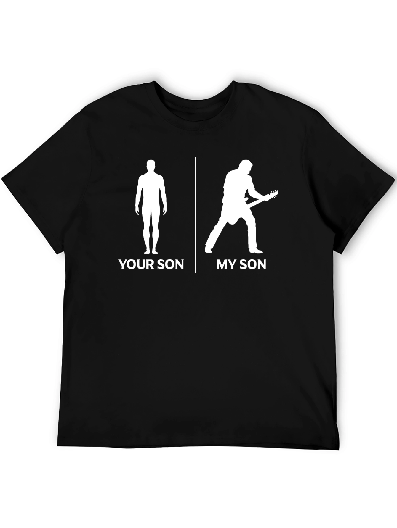 Black Your Son vs My Son Guitarist T-Shirt - Black view 5