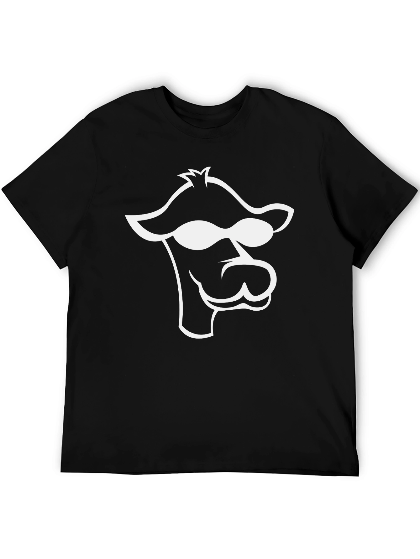 Black Cool Camel Graphic Tee - Black Cotton T-Shirt view 5