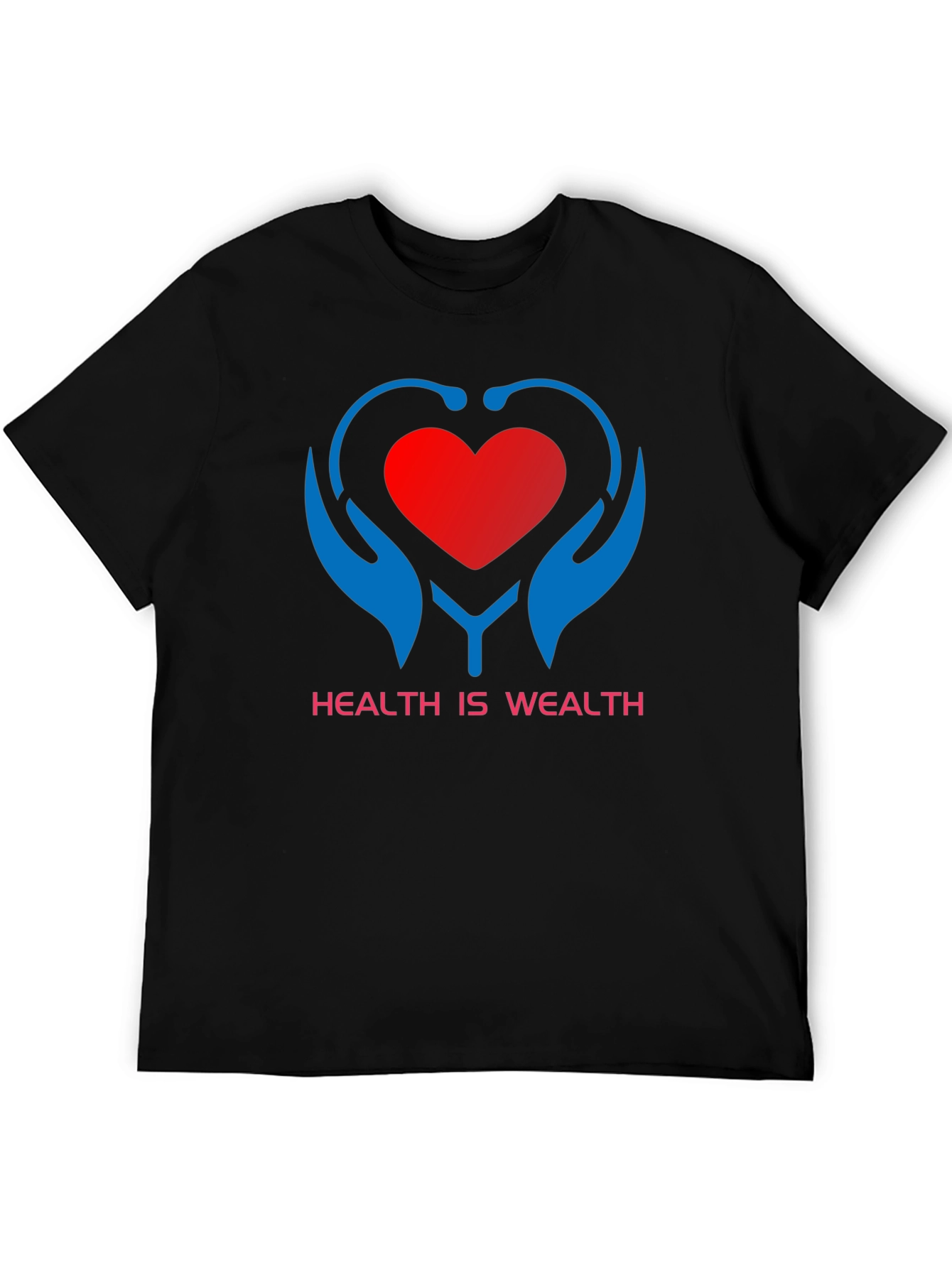 Black Health is Wealth Graphic Tee view 5