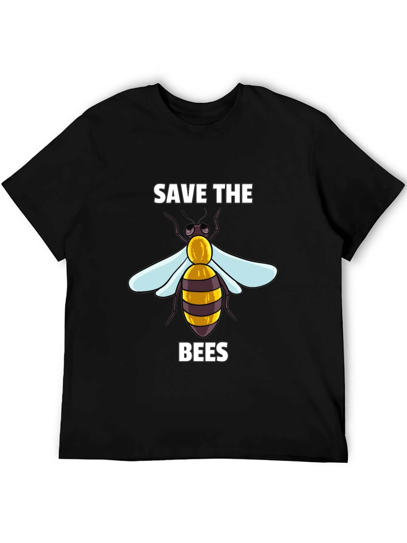 Black Save the Bees Graphic T-Shirt view 5