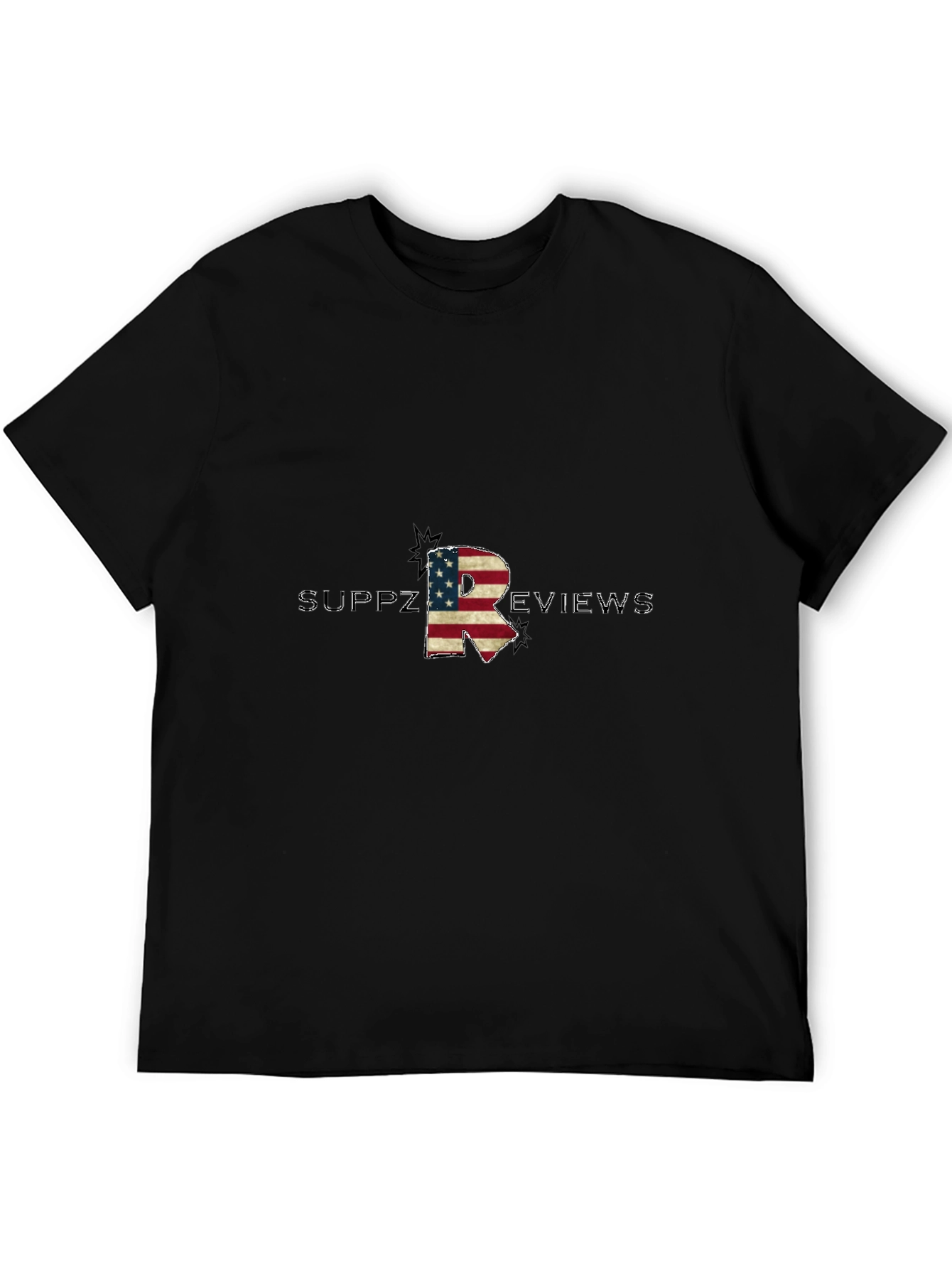 Black Suppz Reviews American Flag Letter R T-Shirt view 5