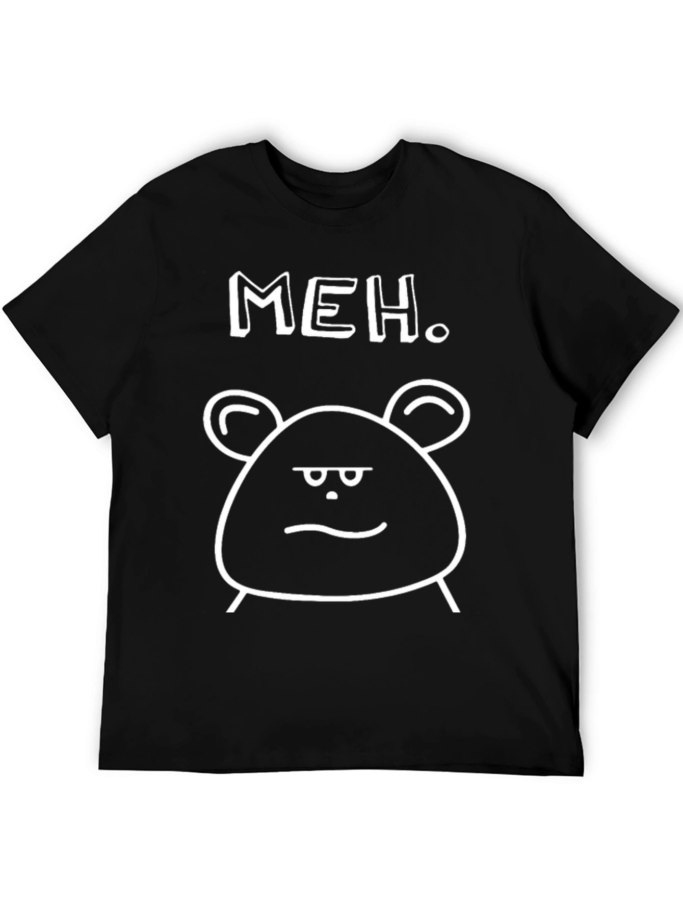 Black Meh. Graphic Tee - Men's Black T-Shirt view 5