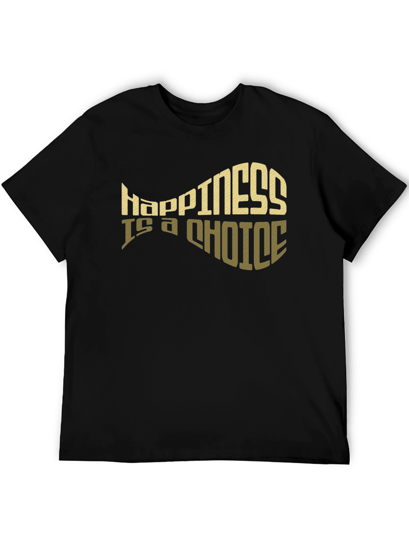 Black Happiness is a Choice Graphic Tee - Black view 5