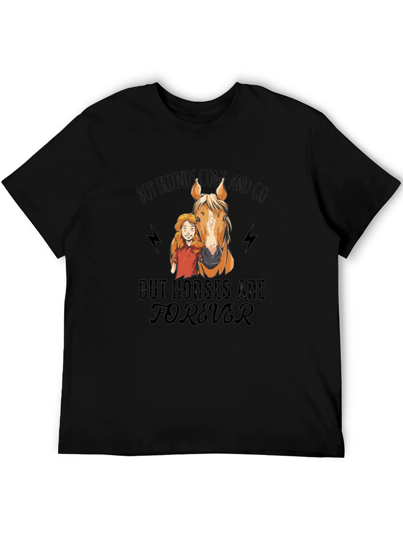 Black Horse Lover T-Shirt - Boyfriends Come and Go view 5