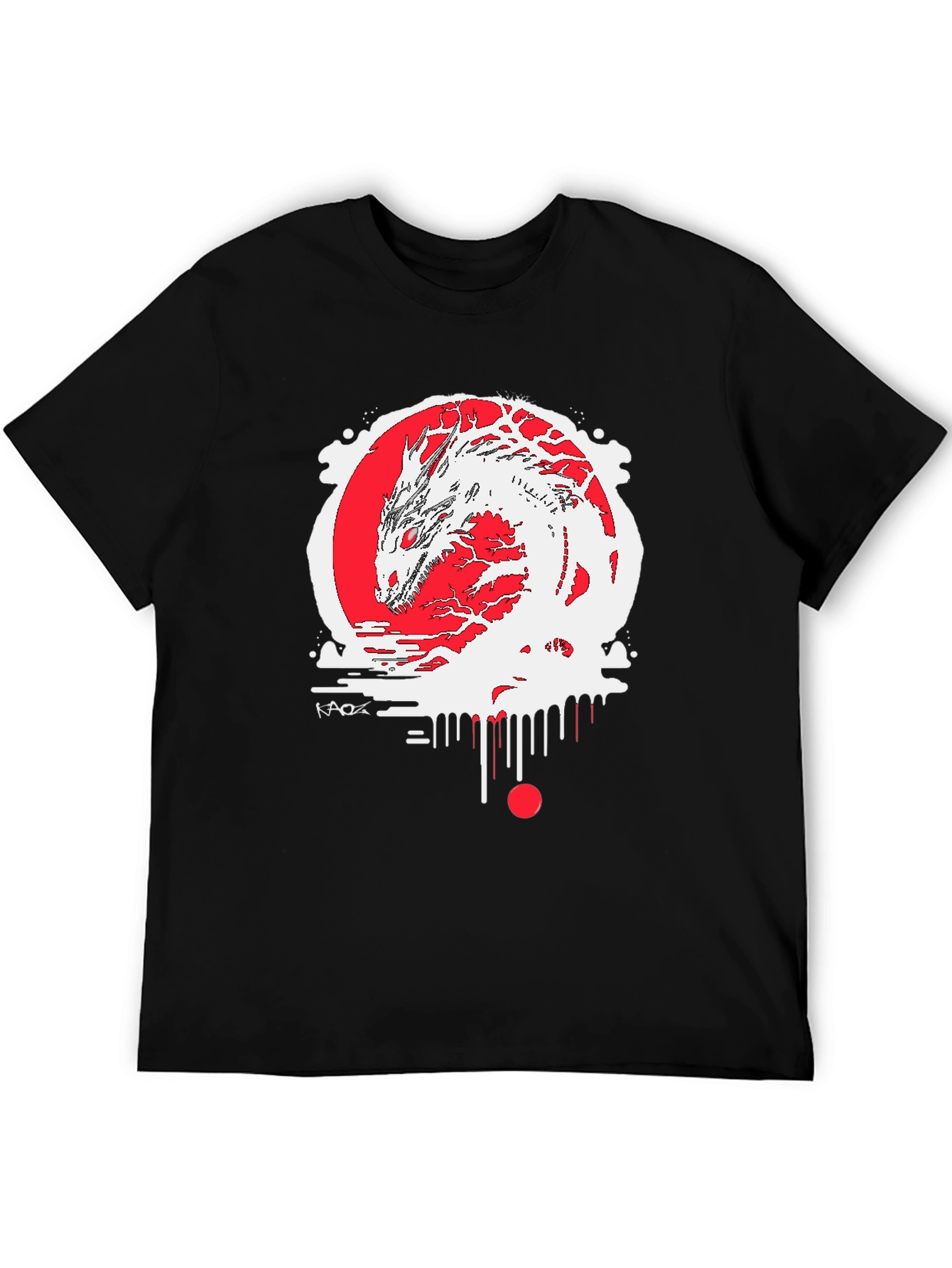 Black Dragon Graphic Black Tee - Urban Style view 5