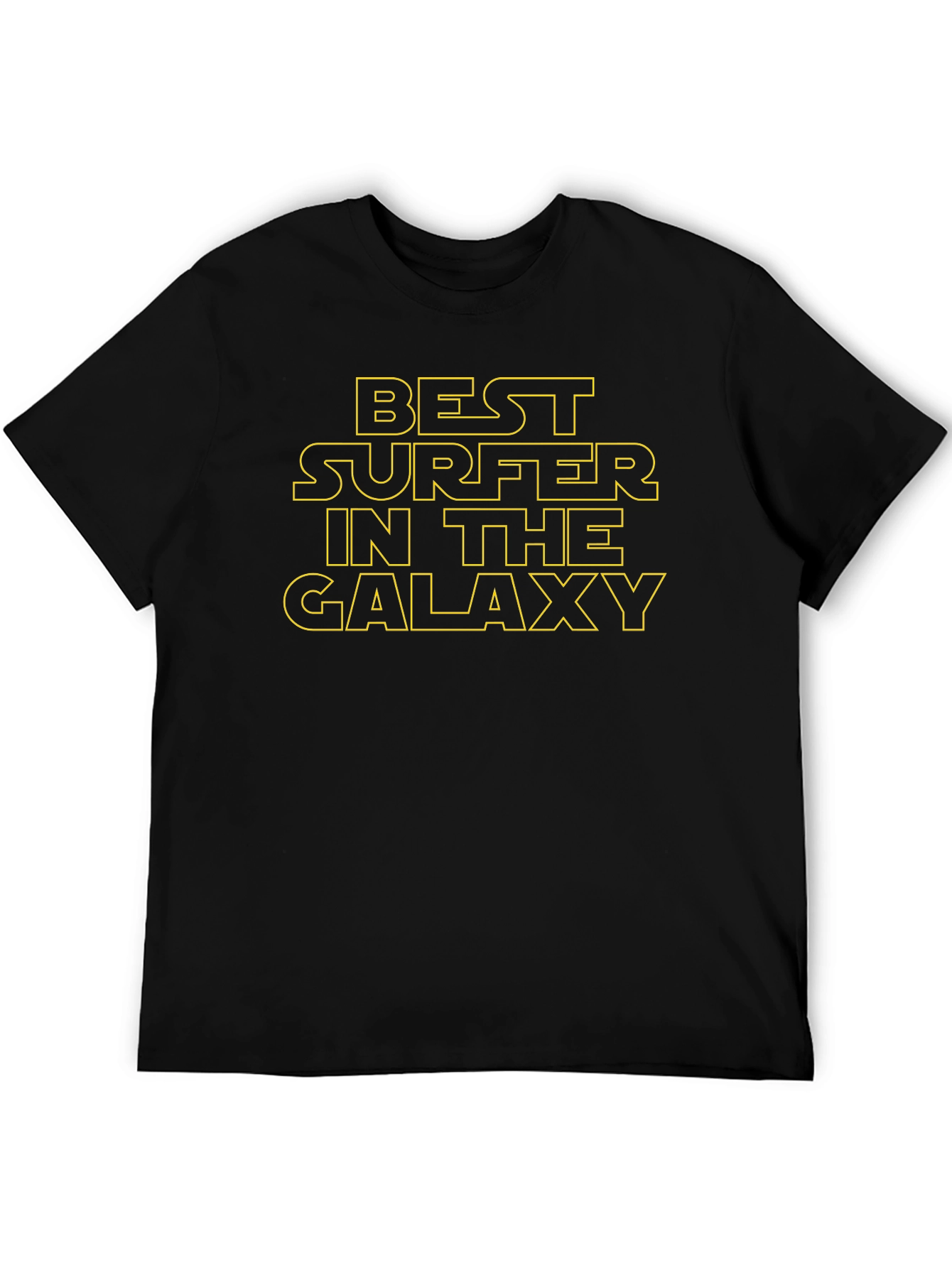 Black Best Surfer in the Galaxy Graphic T-Shirt view 5