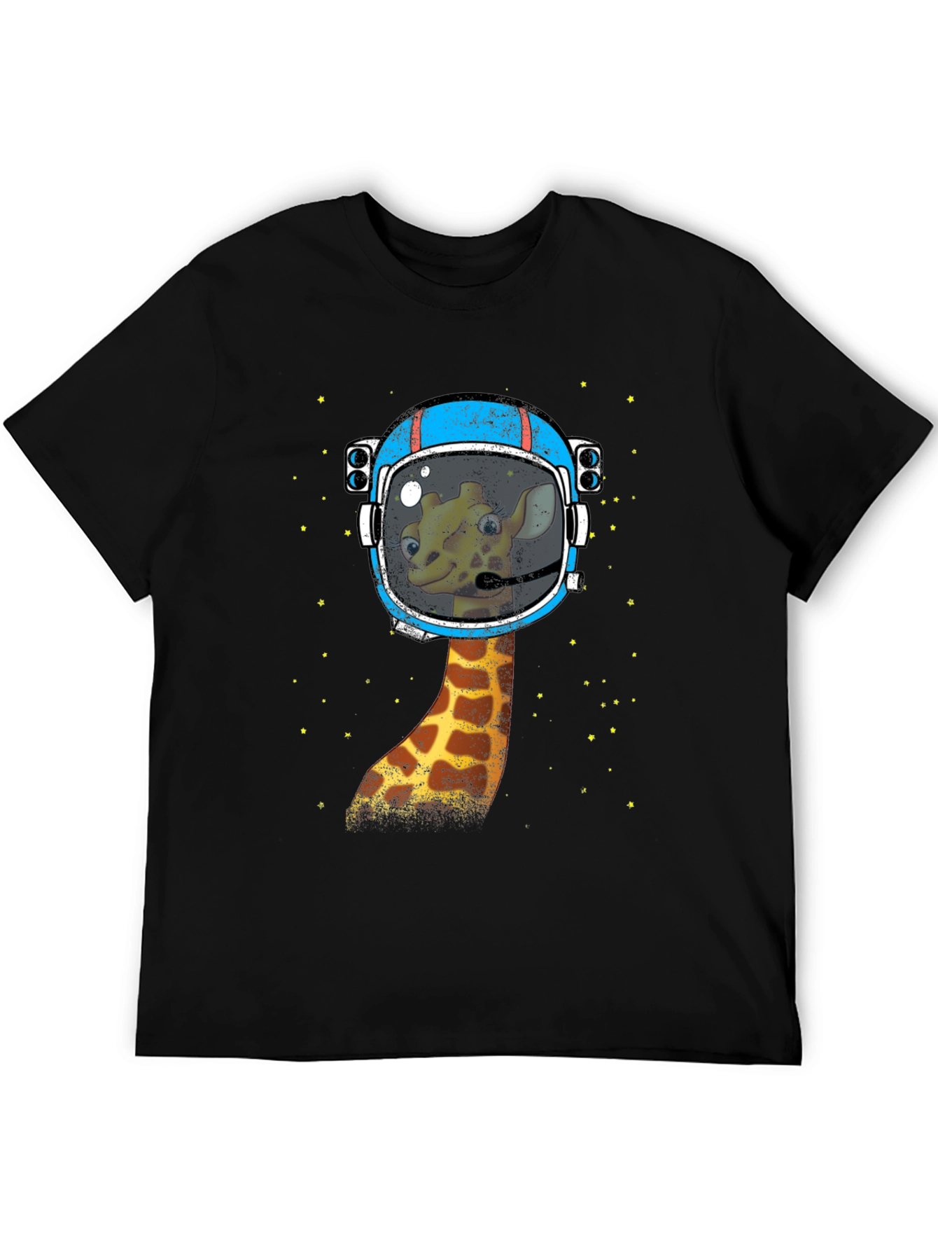Black Giraffe Astronaut Graphic T-Shirt - Space Explorer view 5