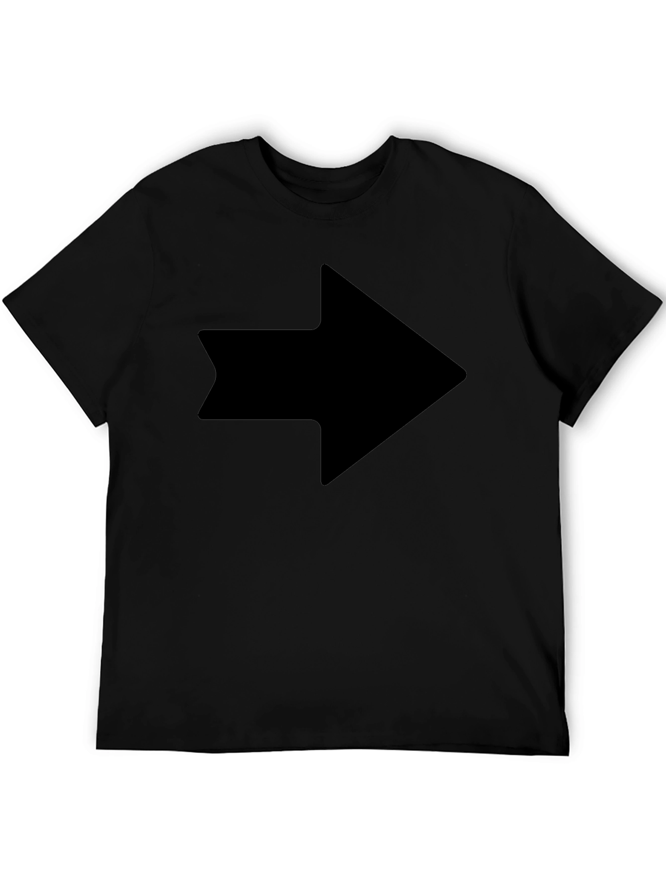 Black Arrow Graphic Tee - Mens Black Cotton T-Shirt view 5