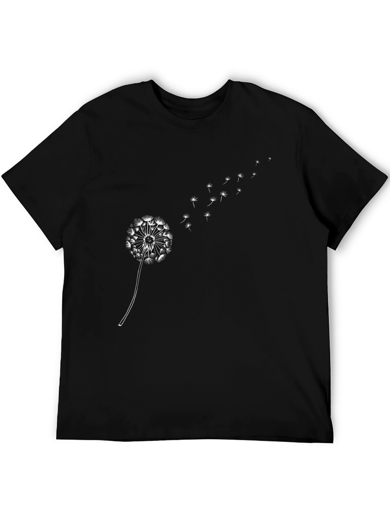 Black Dandelion Graphic Black T-Shirt view 5