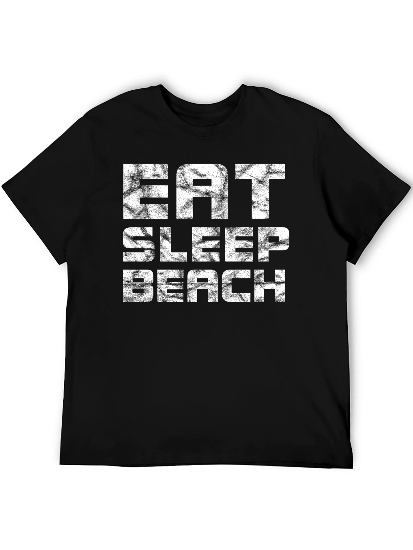 Black Eat Sleep Beach Black T-Shirt view 5