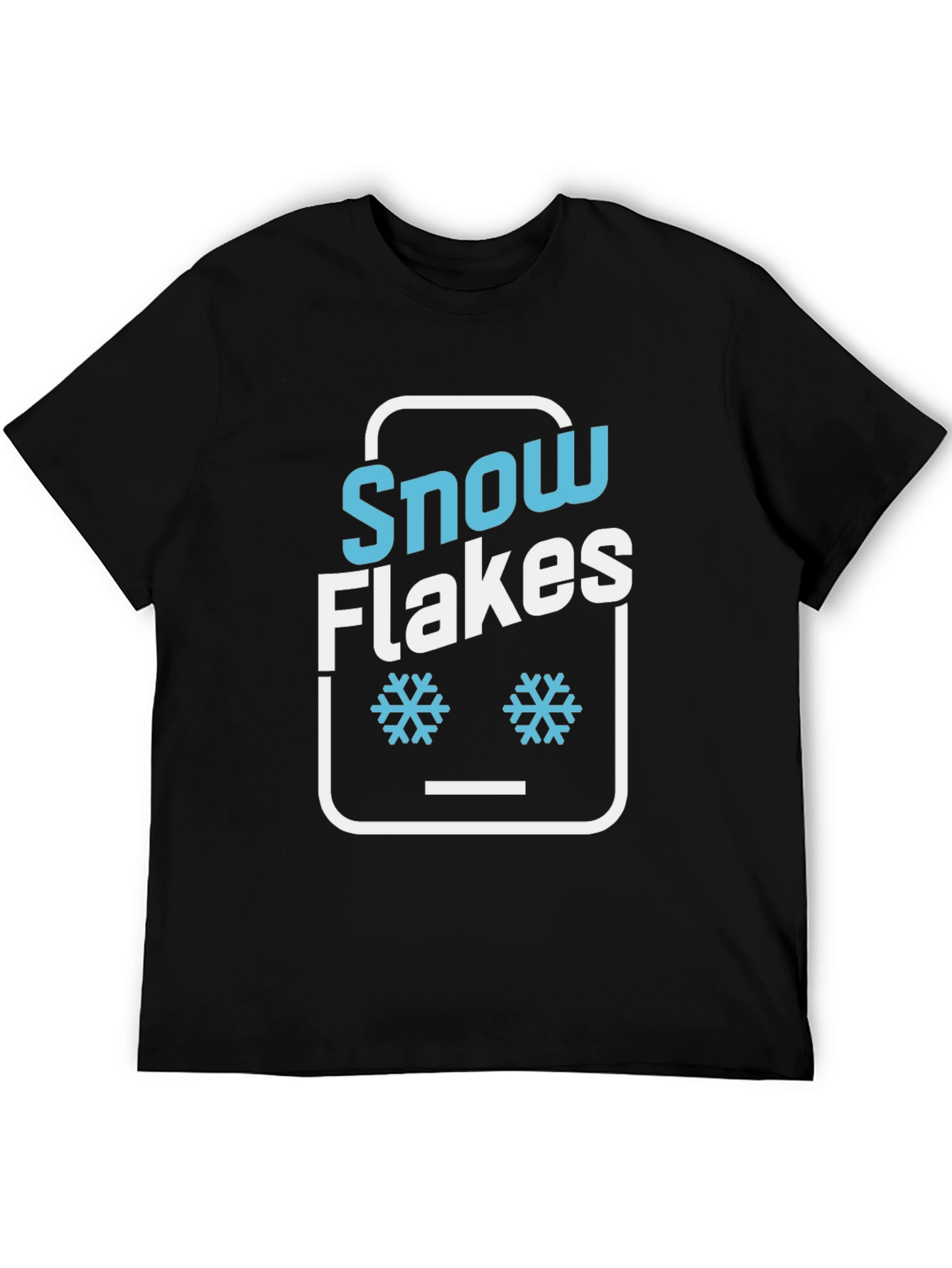 Black Snowflakes Graphic Tee - Fun Winter Design view 5