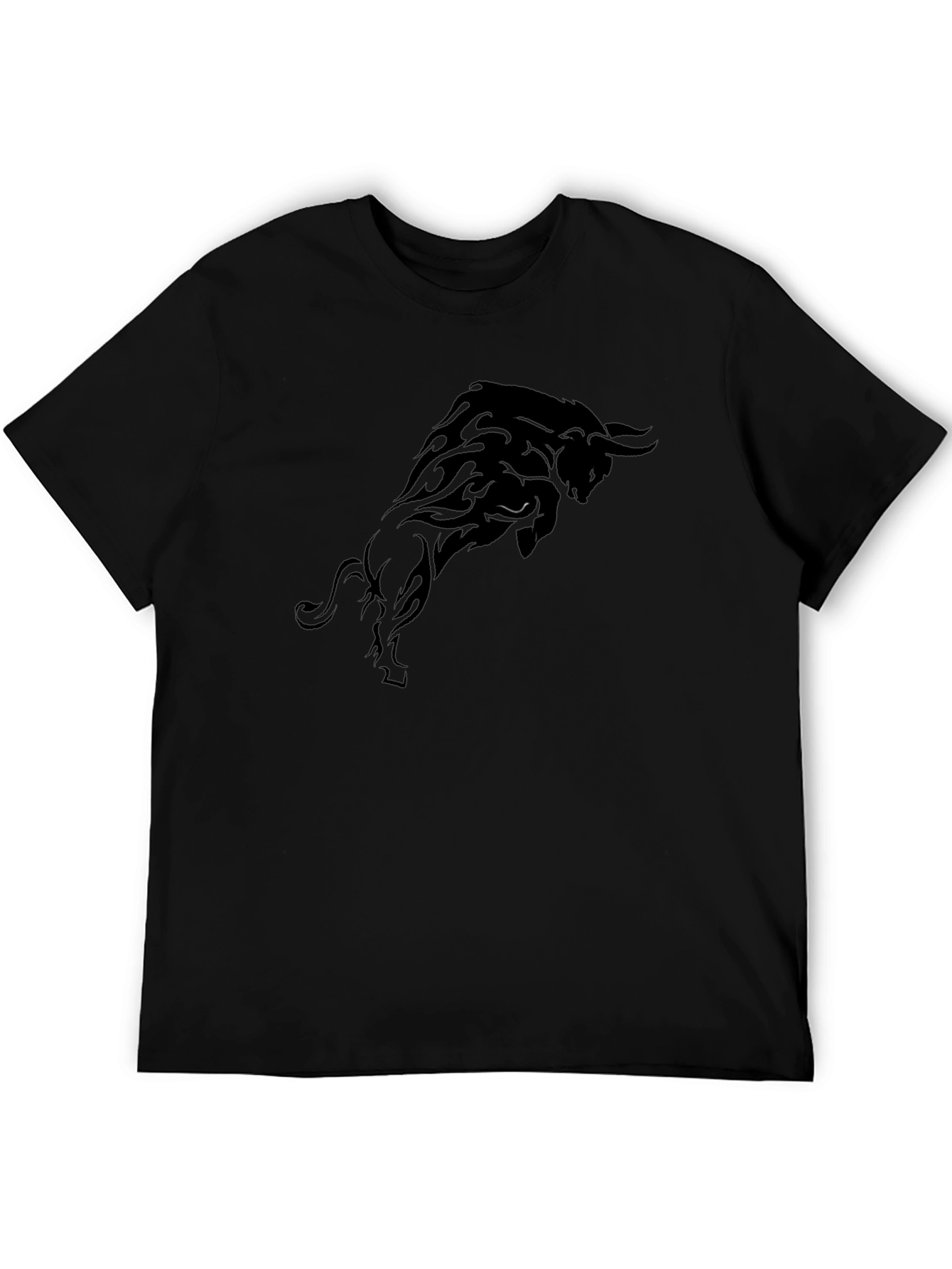 Black Black Bull Graphic T-Shirt - Bold Statement Tee view 5