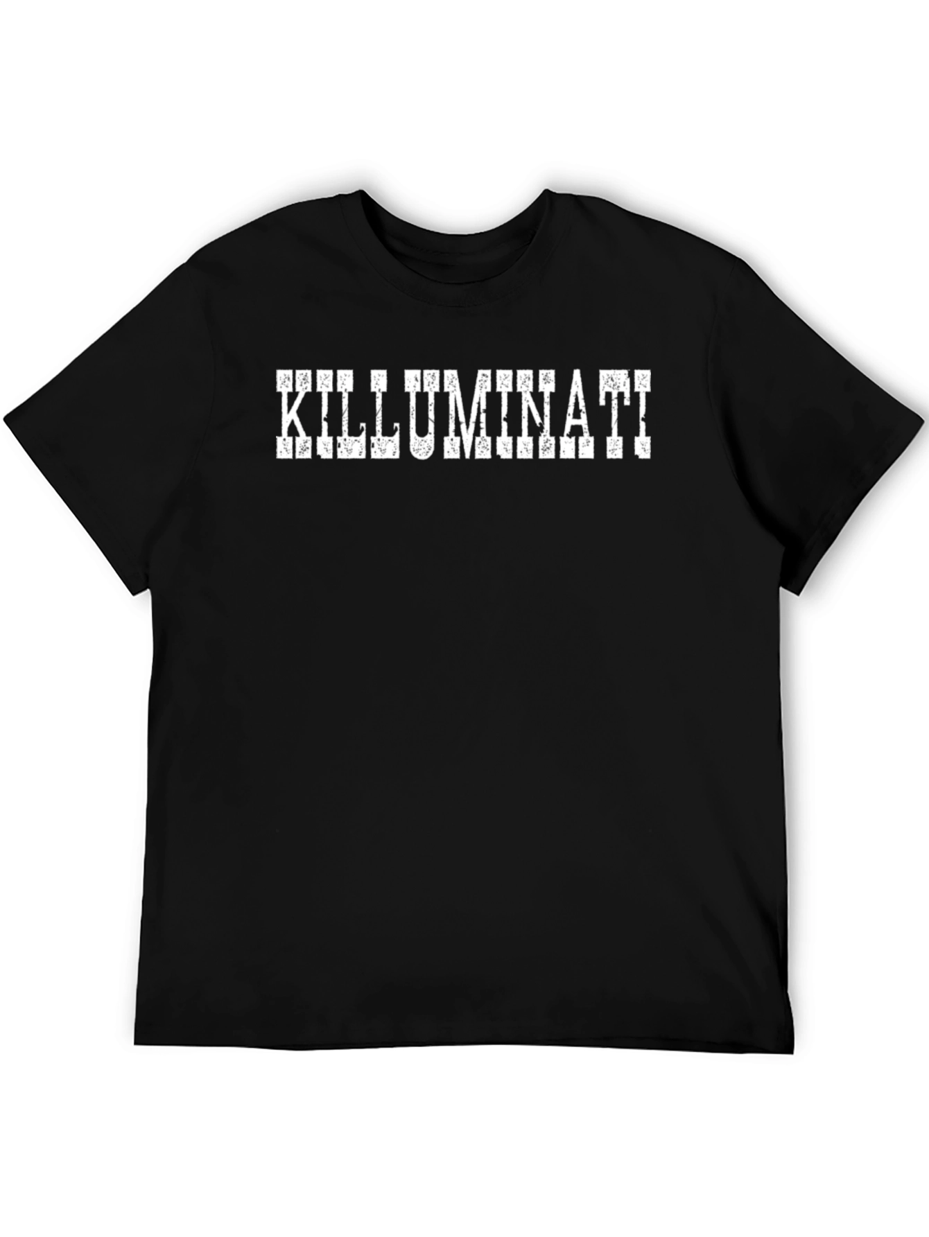 Black KILLUMINATI T-Shirt - Black, Bold Graphic view 5