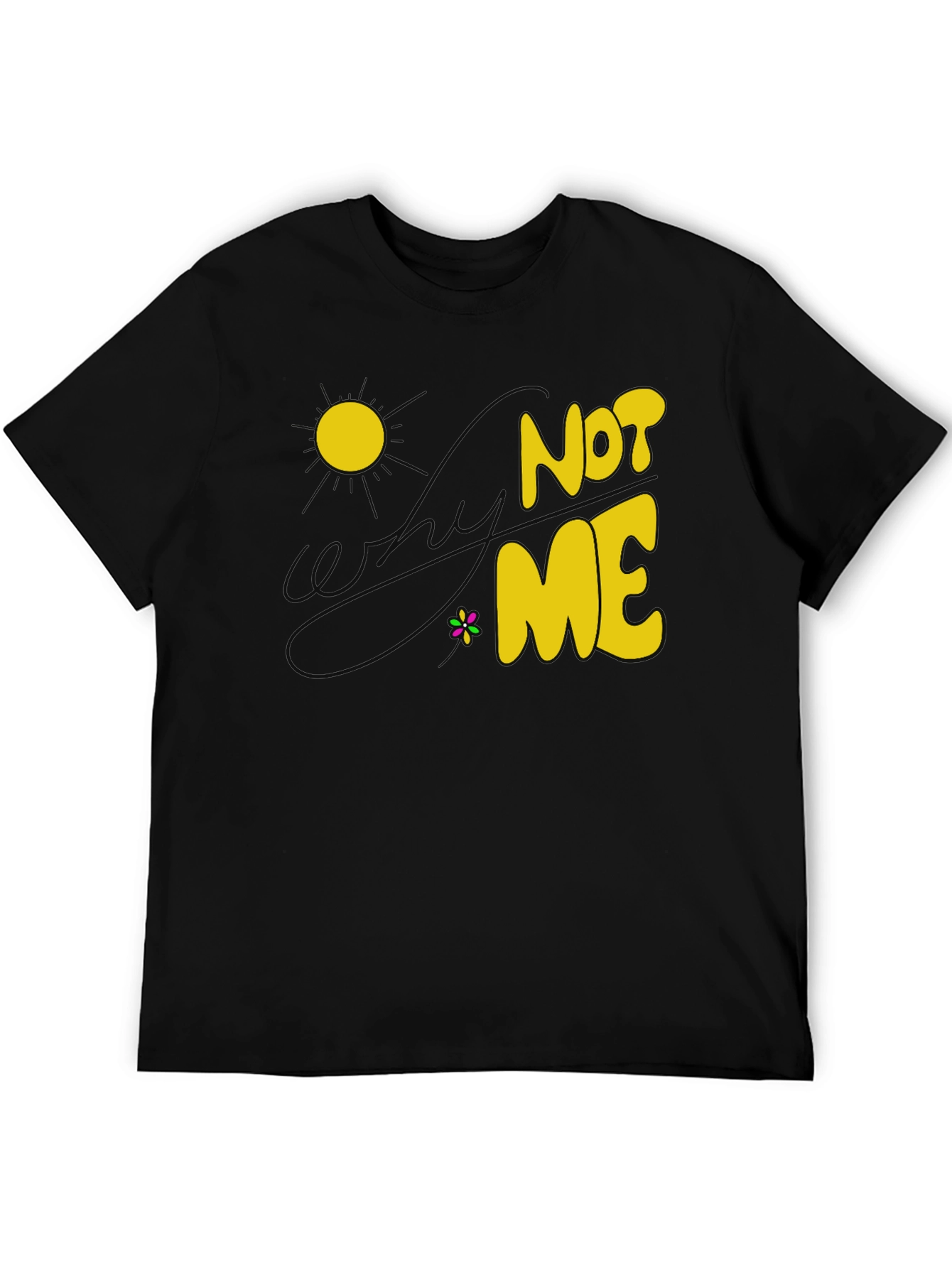 Black Not Me Graphic T-Shirt - Sunny Day Design, Cotton Blend view 5