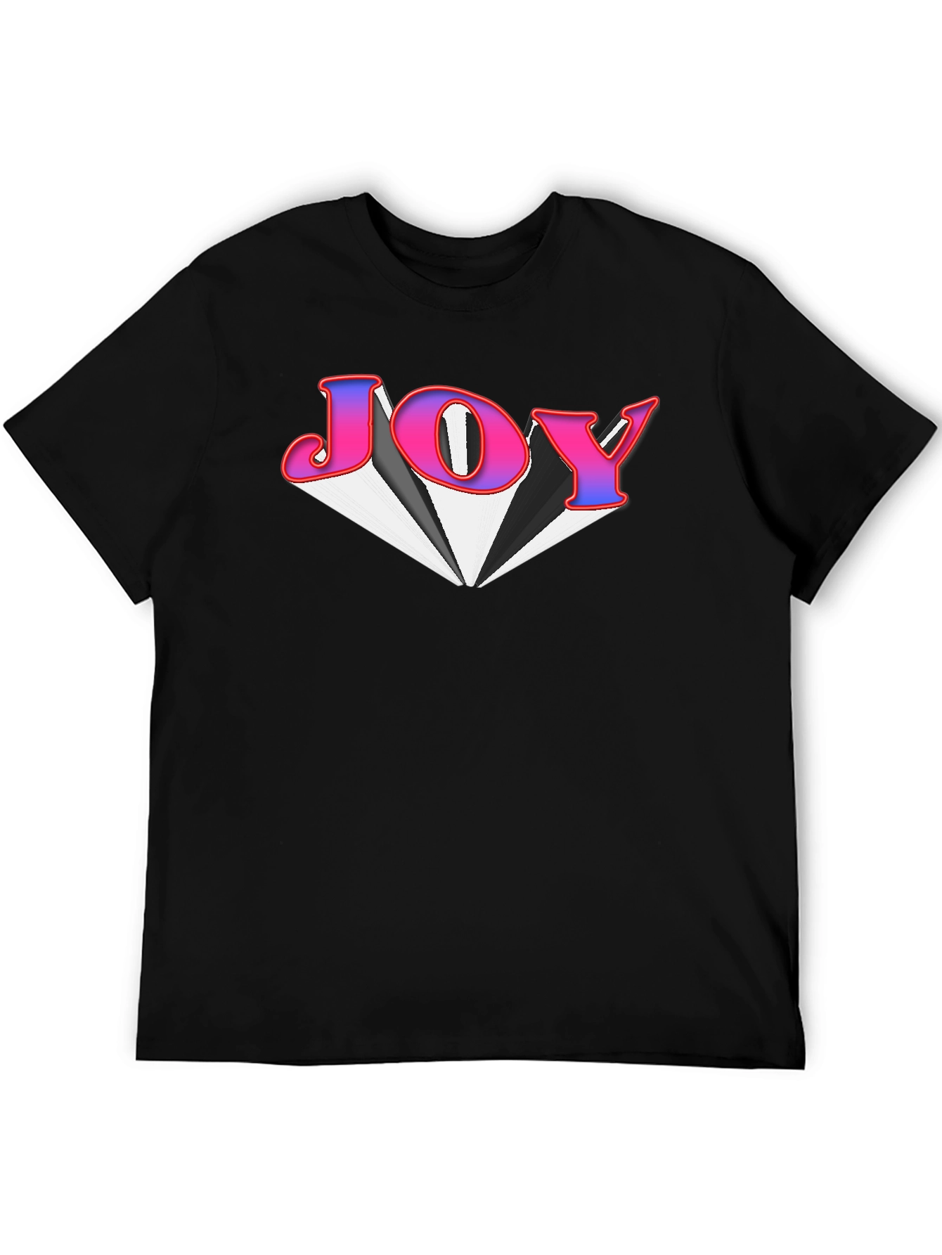 Black Joy Graphic Tee - Black Cotton Blend T-Shirt view 5