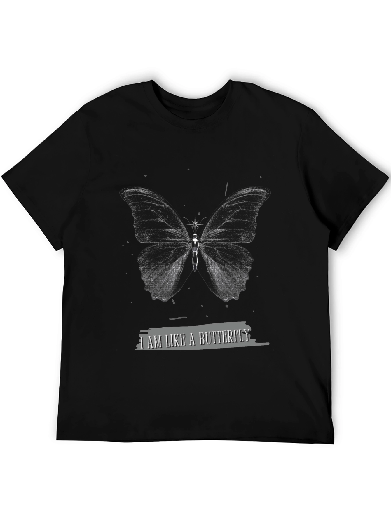 Black Butterfly Graphic Black Tee view 5