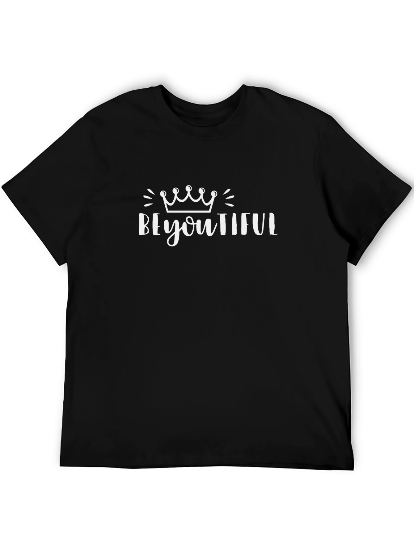 Black Beyoutiful Graphic Tee - Black Cotton T-Shirt view 5