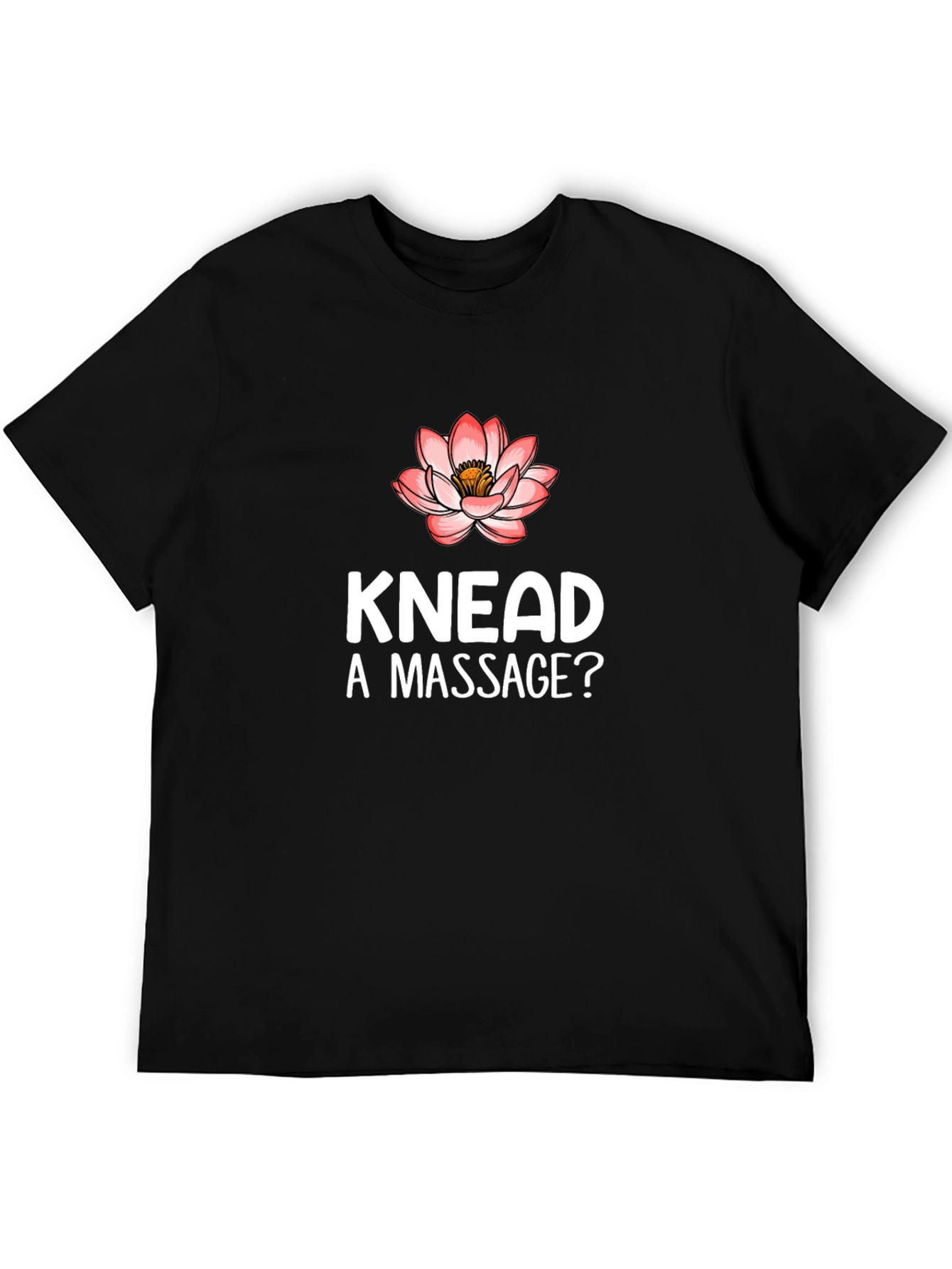 Black Knead a Massage? Funny Black Graphic Tee view 5
