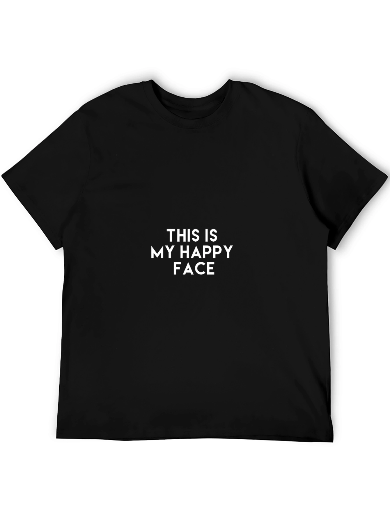Black My Happy Face Black Graphic Tee view 5