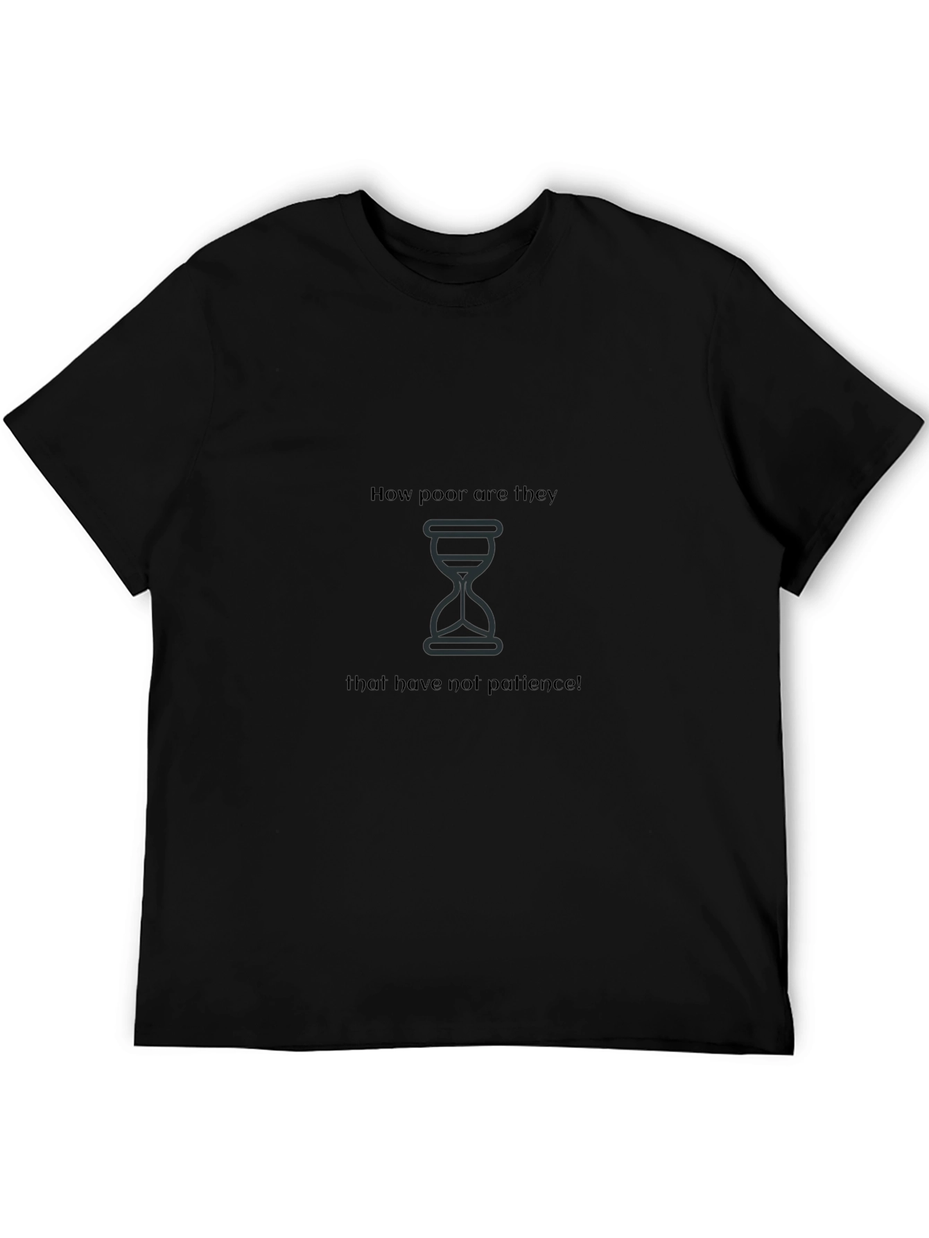 Black Patience Graphic Tee - Motivational Design view 5