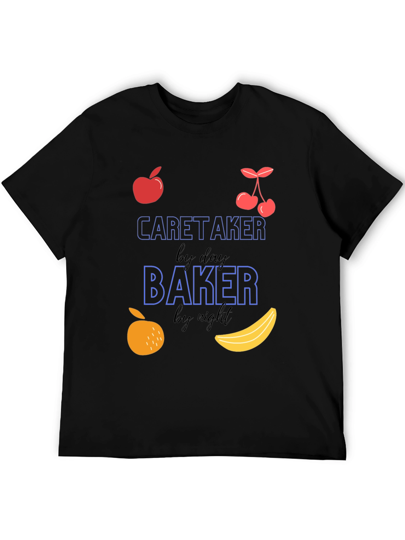 Black Caretaker by Day, Baker by Night Graphic Tee view 5