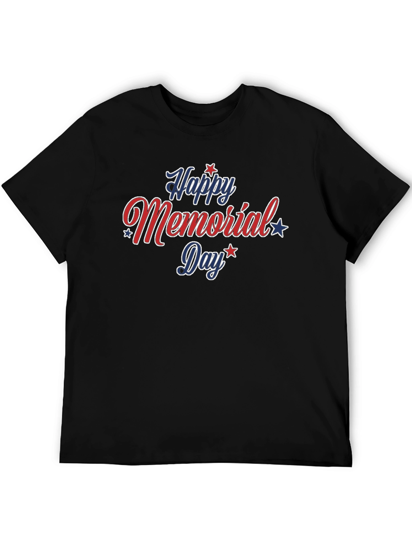 Black Happy Memorial Day Patriotic T-Shirt view 5