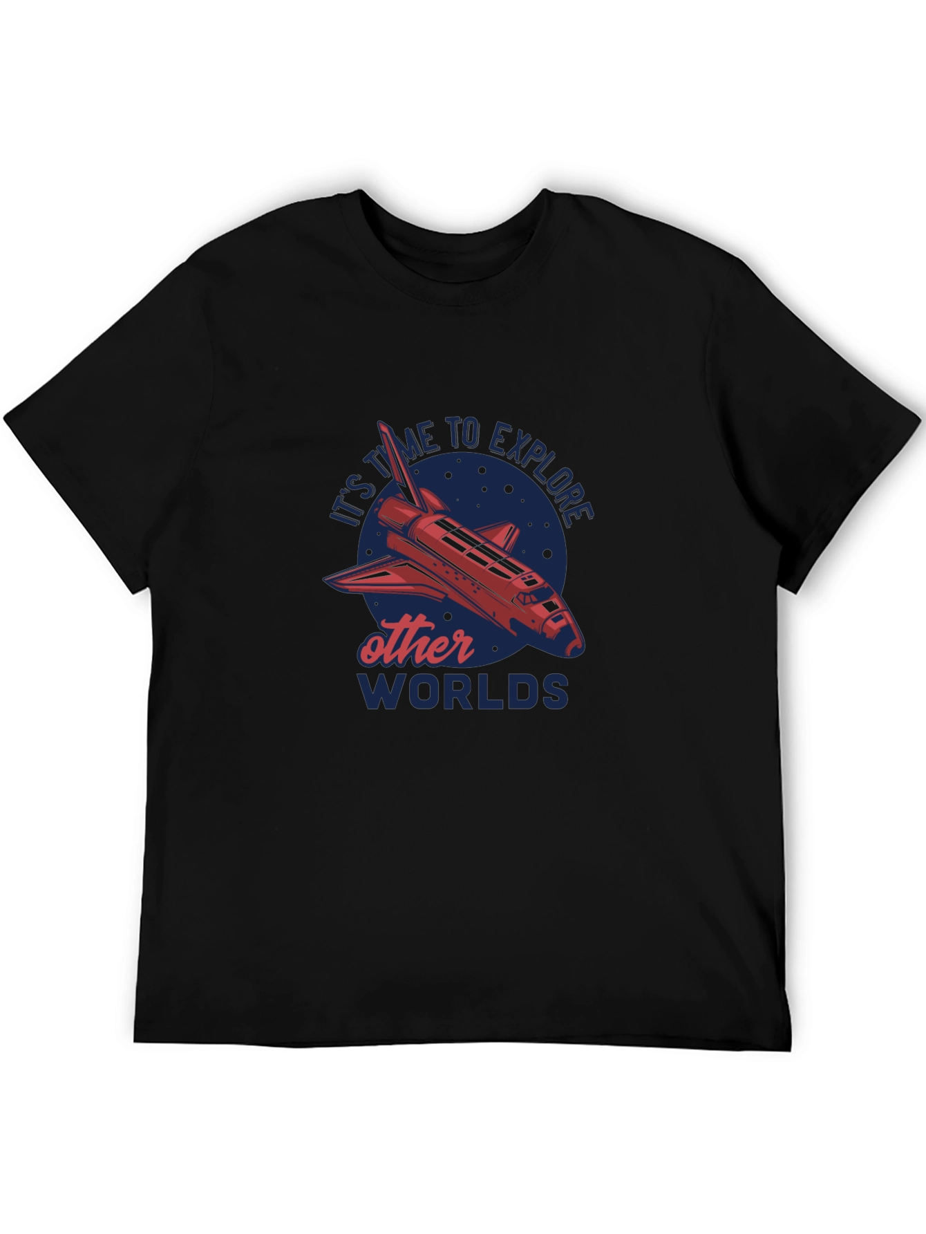 Black Explore Other Worlds Graphic T-Shirt view 5