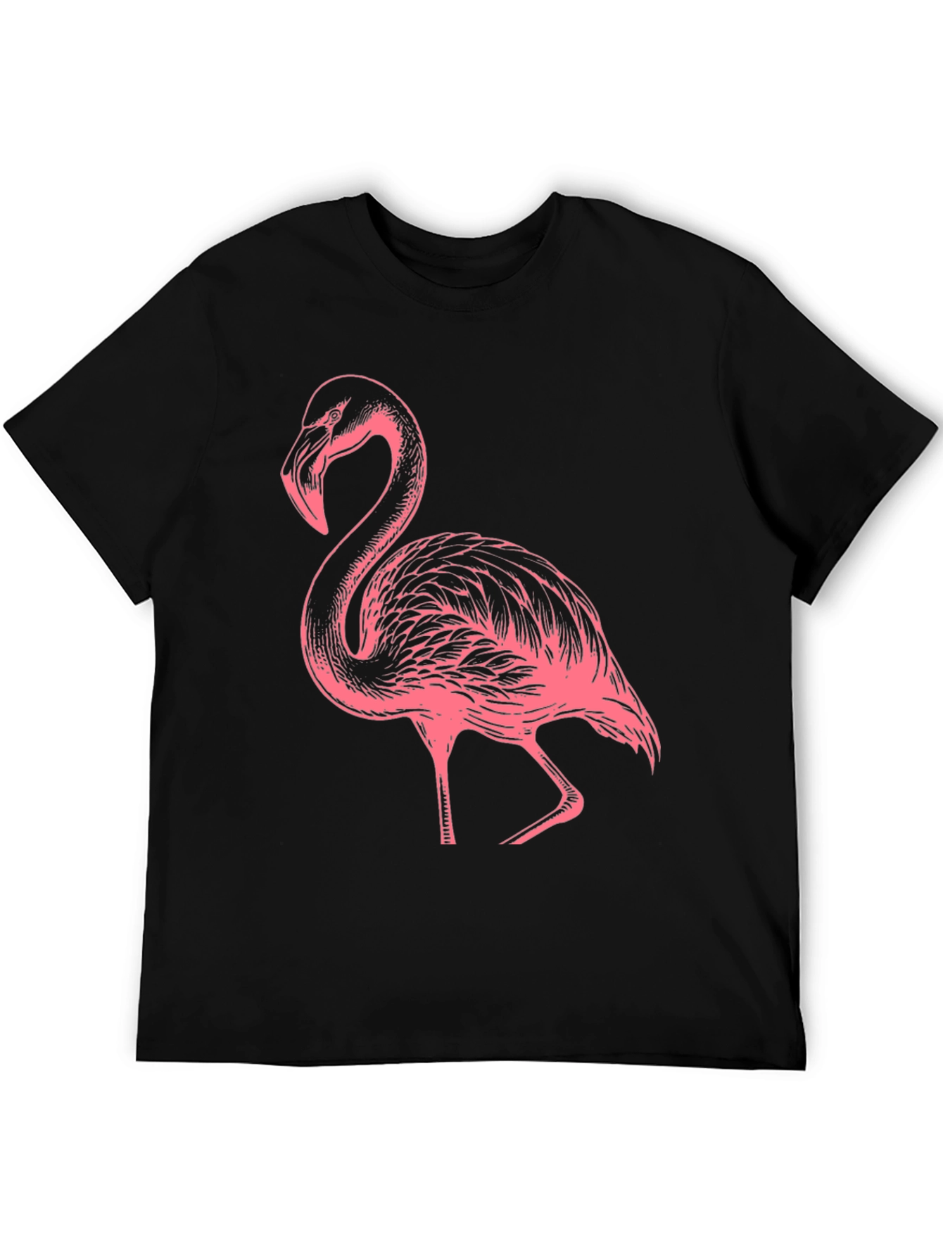 Black Flamingo Graphic Tee - Black Casual Shirt view 5