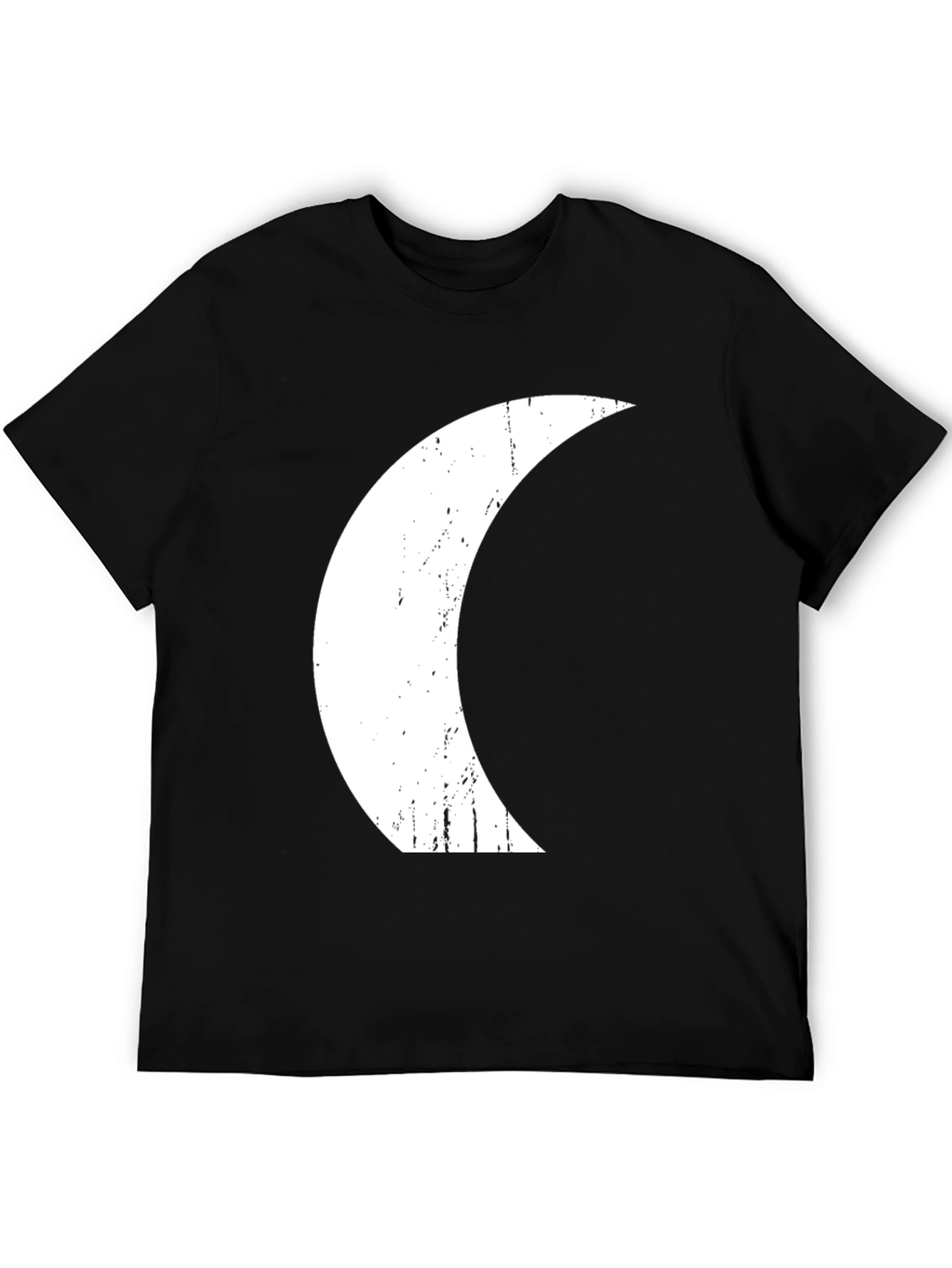 Black Crescent Moon Graphic Black T-Shirt view 5