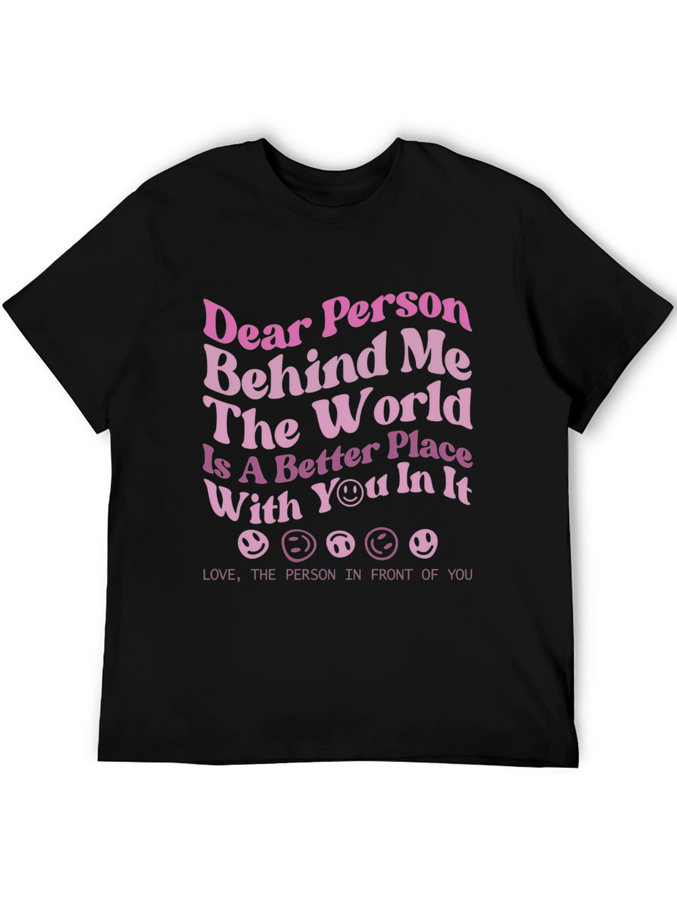 Black Dear Person Graphic Tee - Positive Message T-Shirt view 5