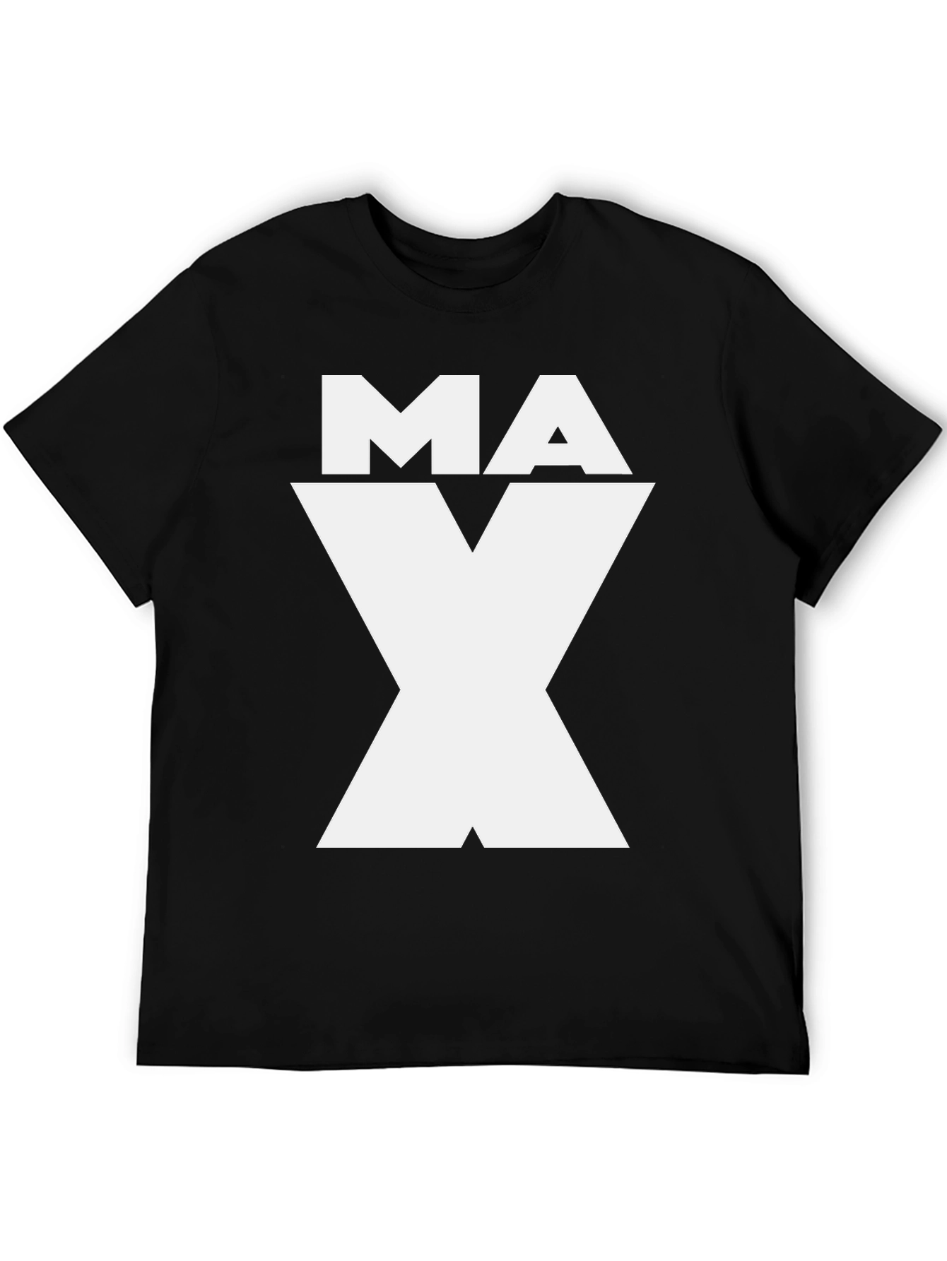 Black MAX Graphic Tee - Black Cotton Blend Shirt view 5