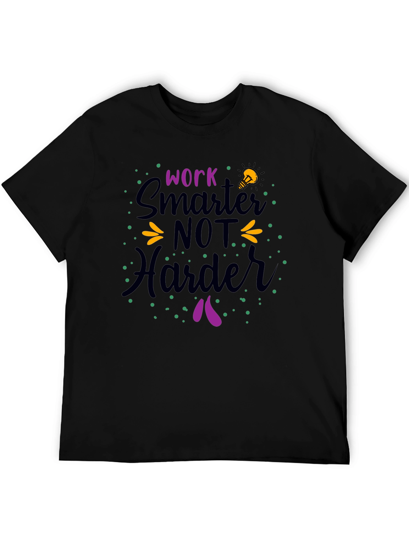 Black Work Smarter T-Shirt | Motivational Graphic Tee view 5