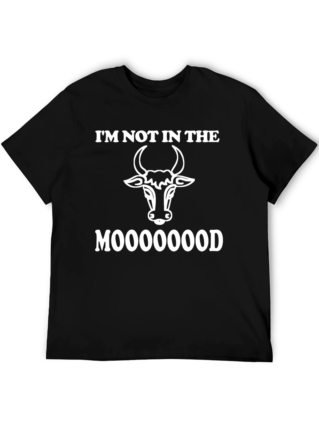 Black Moooood Tee: I'm Not In The Mood Cow T-Shirt view 5