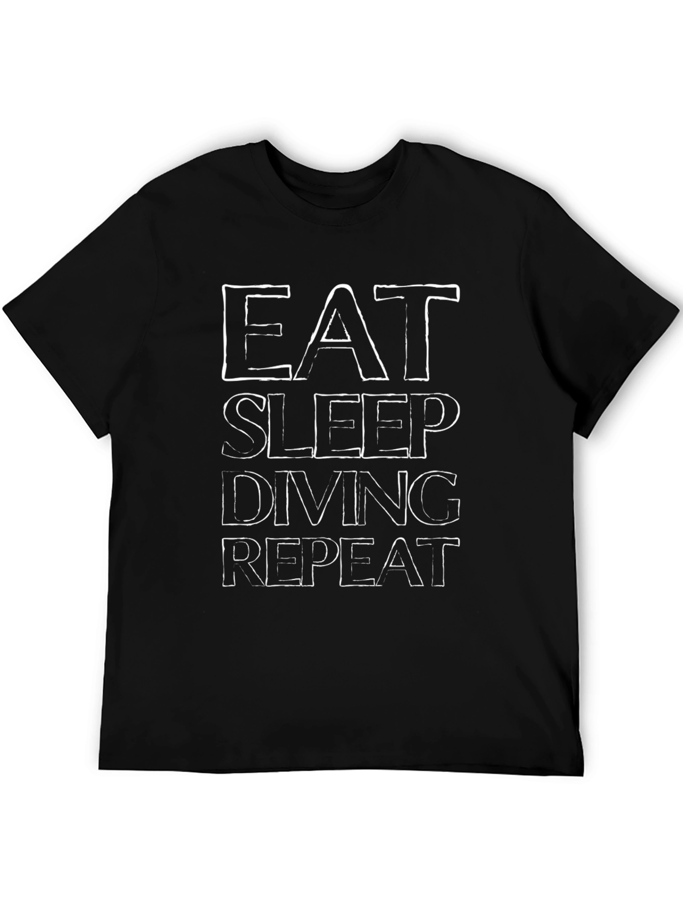 Black Eat Sleep Diving Repeat T-Shirt view 5