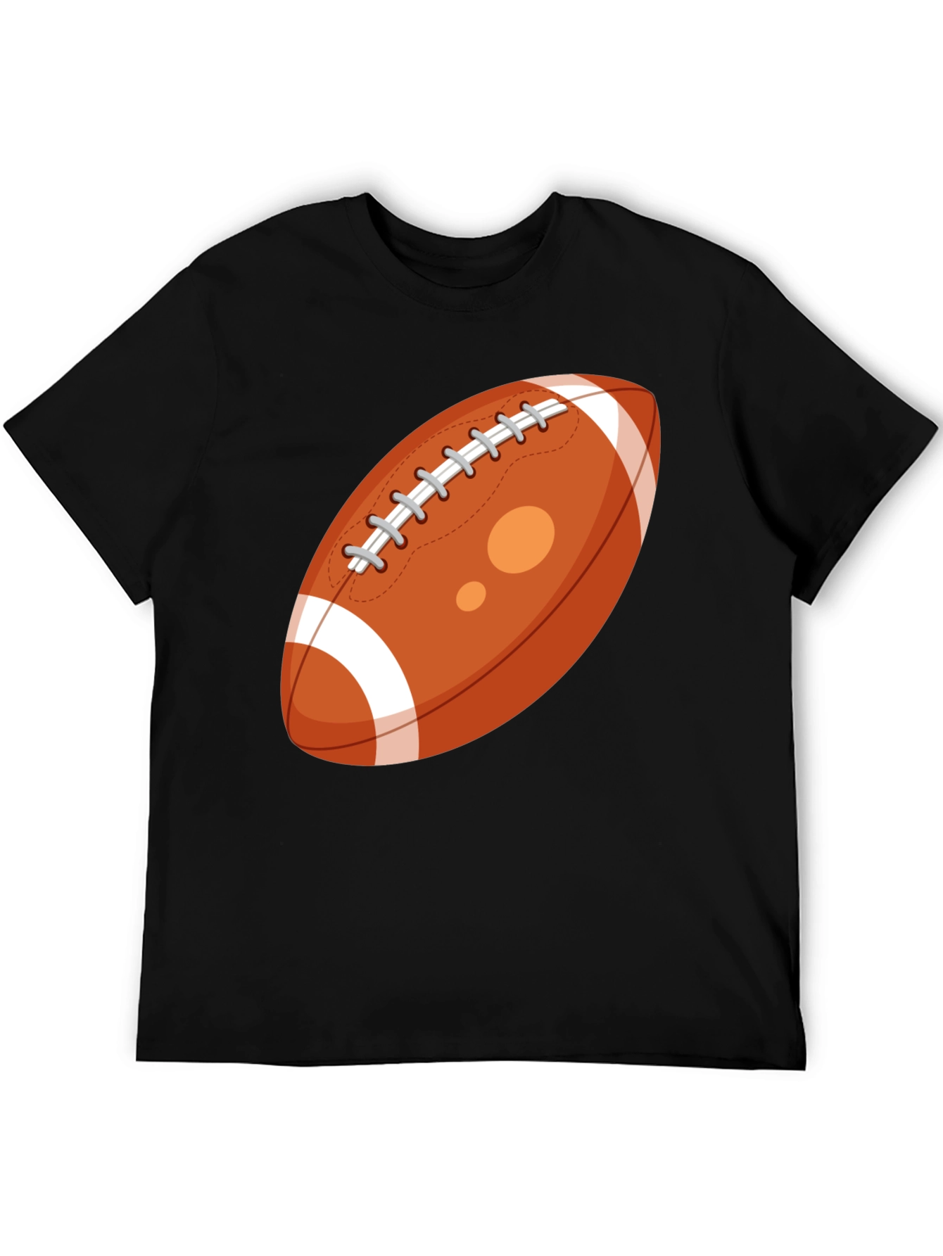 Black Football Graphic Tee - Casual Black T-Shirt for Sports Fans view 5