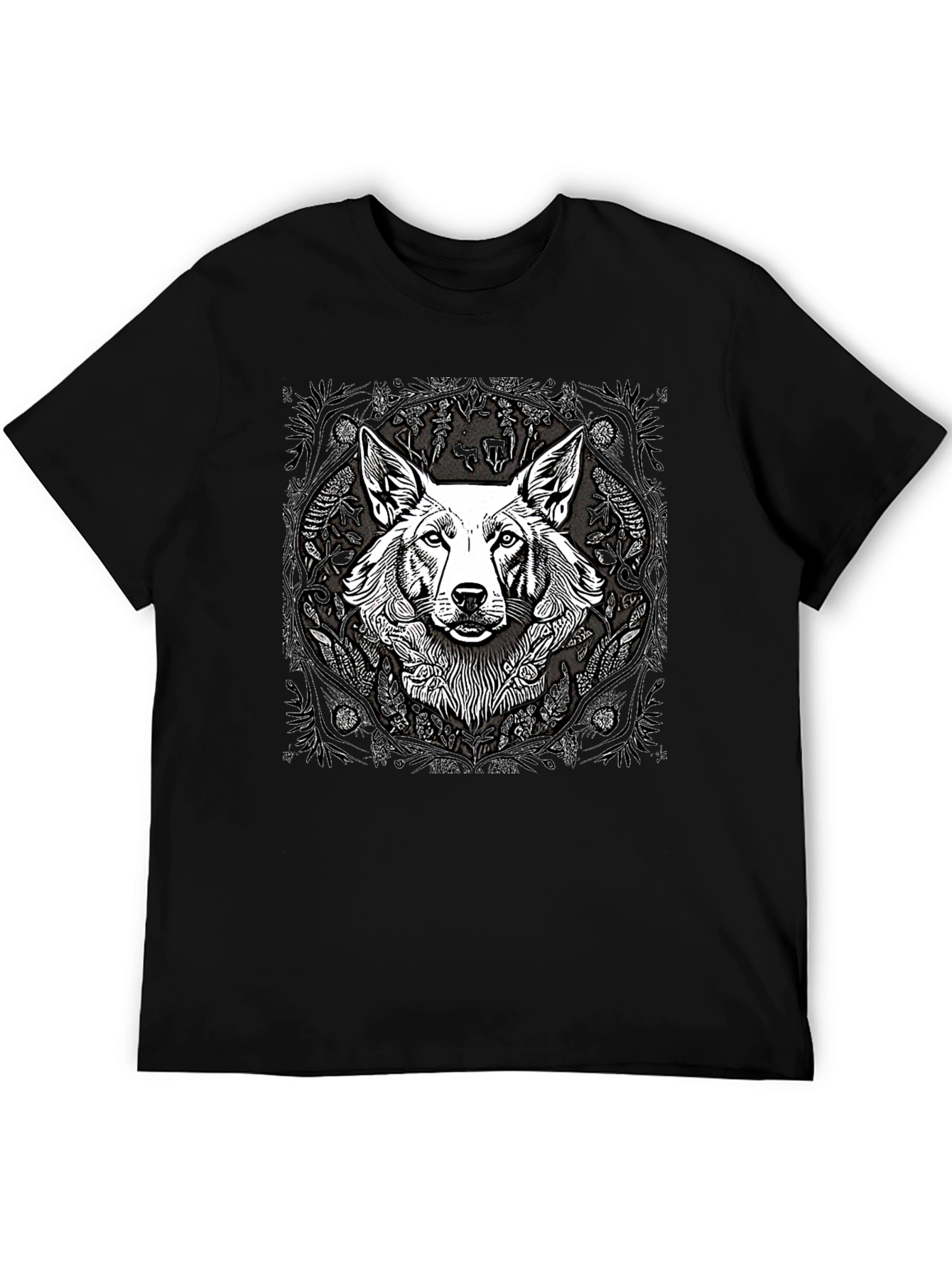 Black Black T-Shirt with Dog Graphic view 5