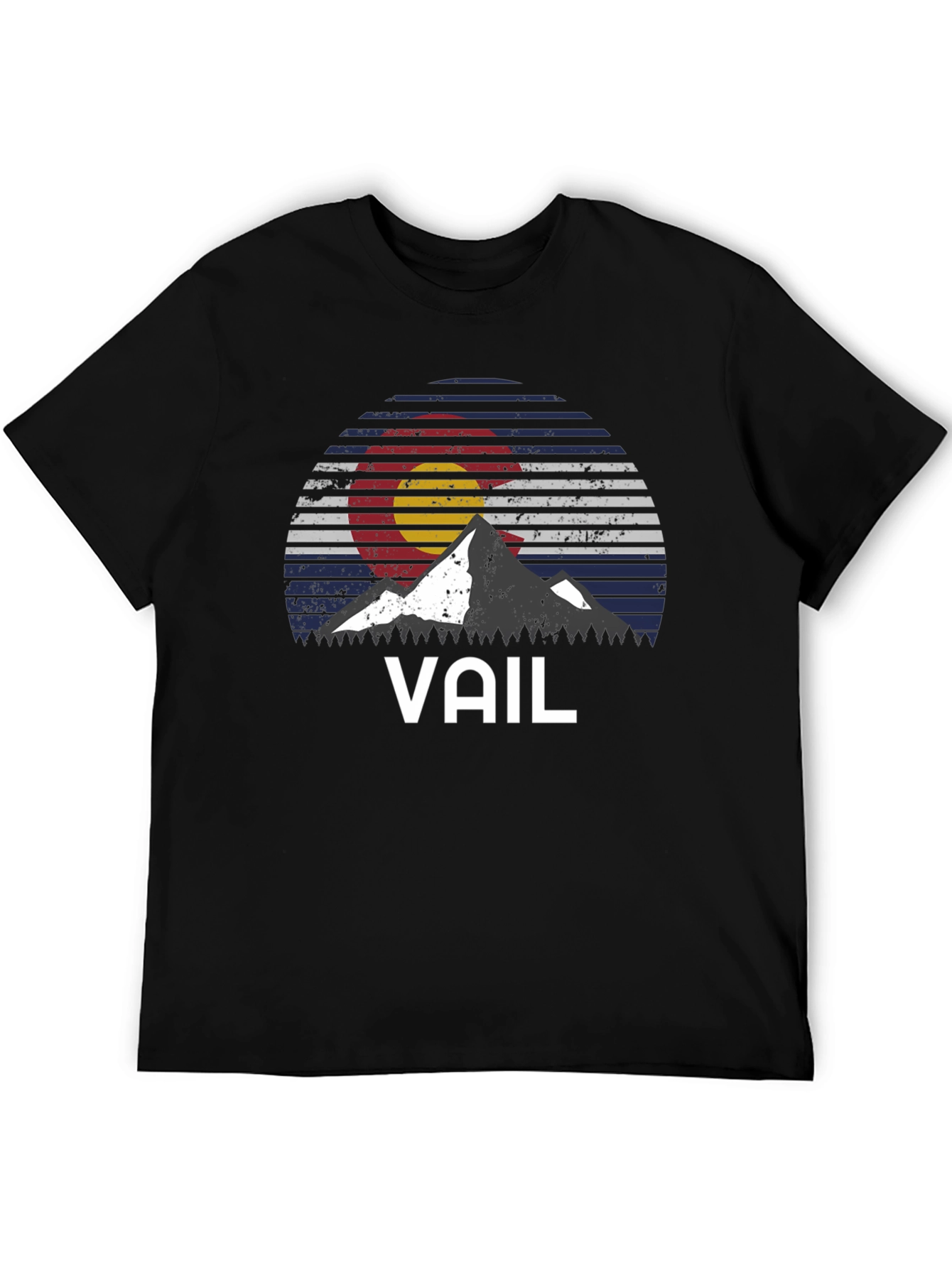 Vail Colorado Flag Mountain Graphic T-Shirt - 5