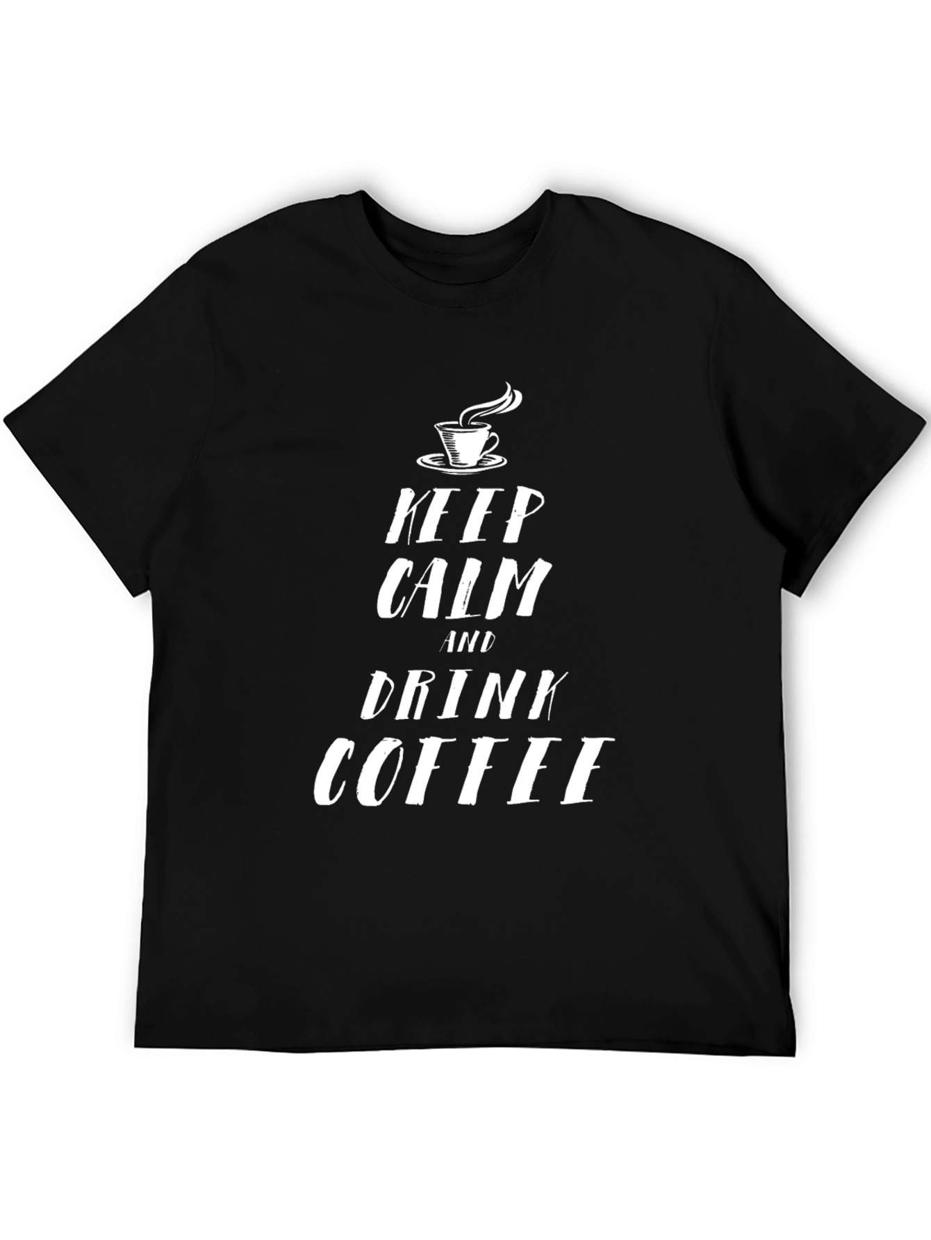 Black Keep Calm and Drink Coffee Black T-Shirt view 5