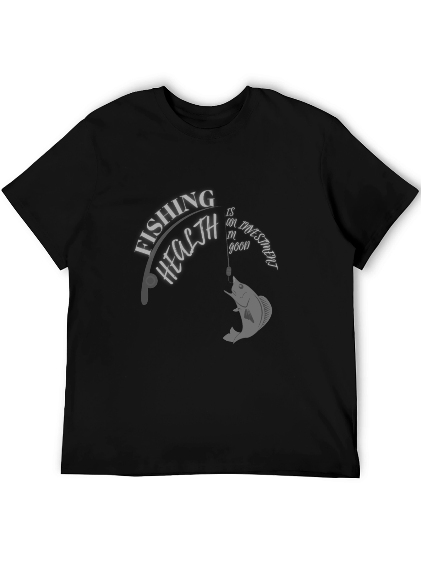 Black Fishing is an Investment in Good Health T-Shirt view 5