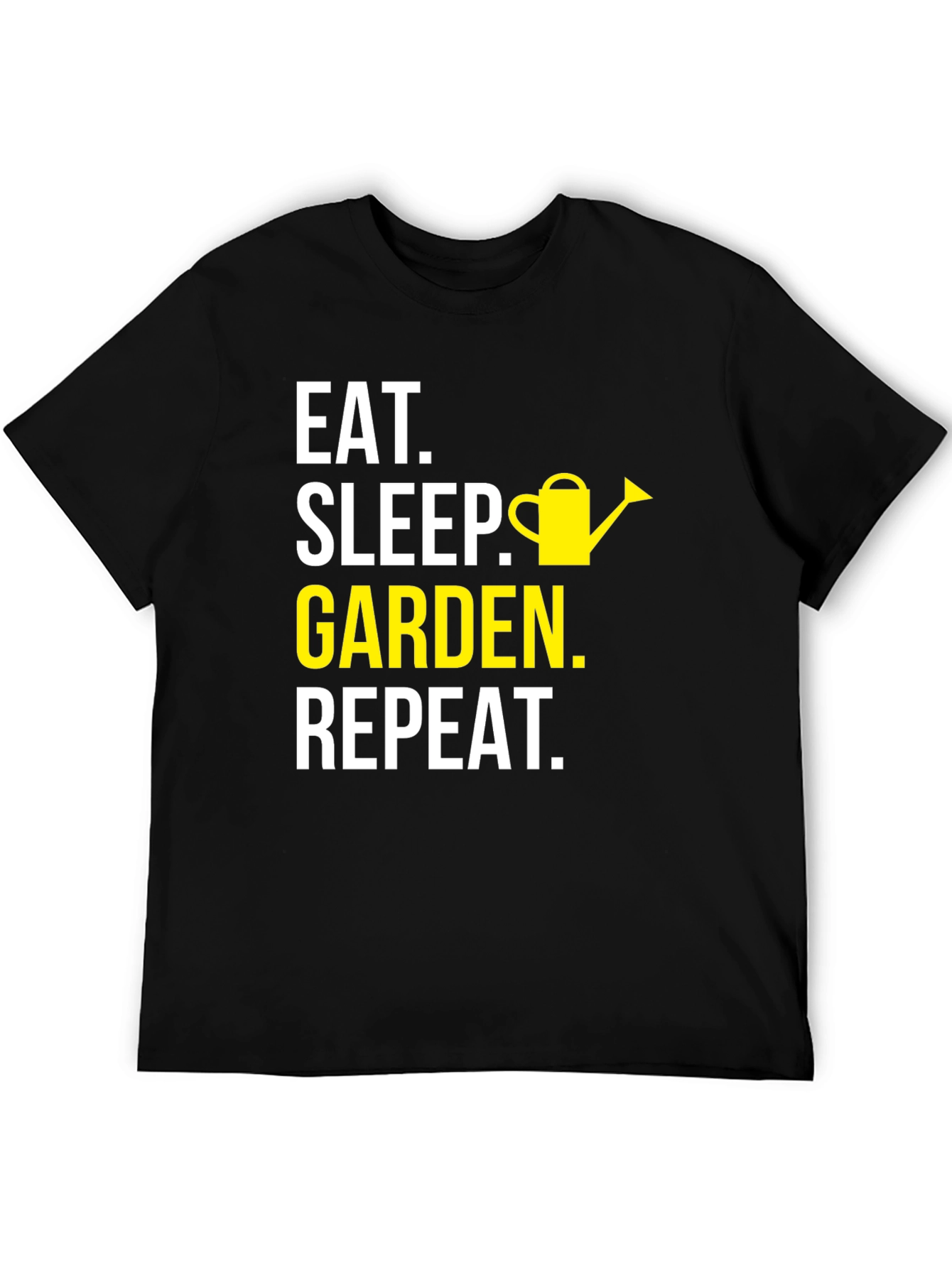 Black Eat Sleep Garden Repeat Black T-Shirt view 5